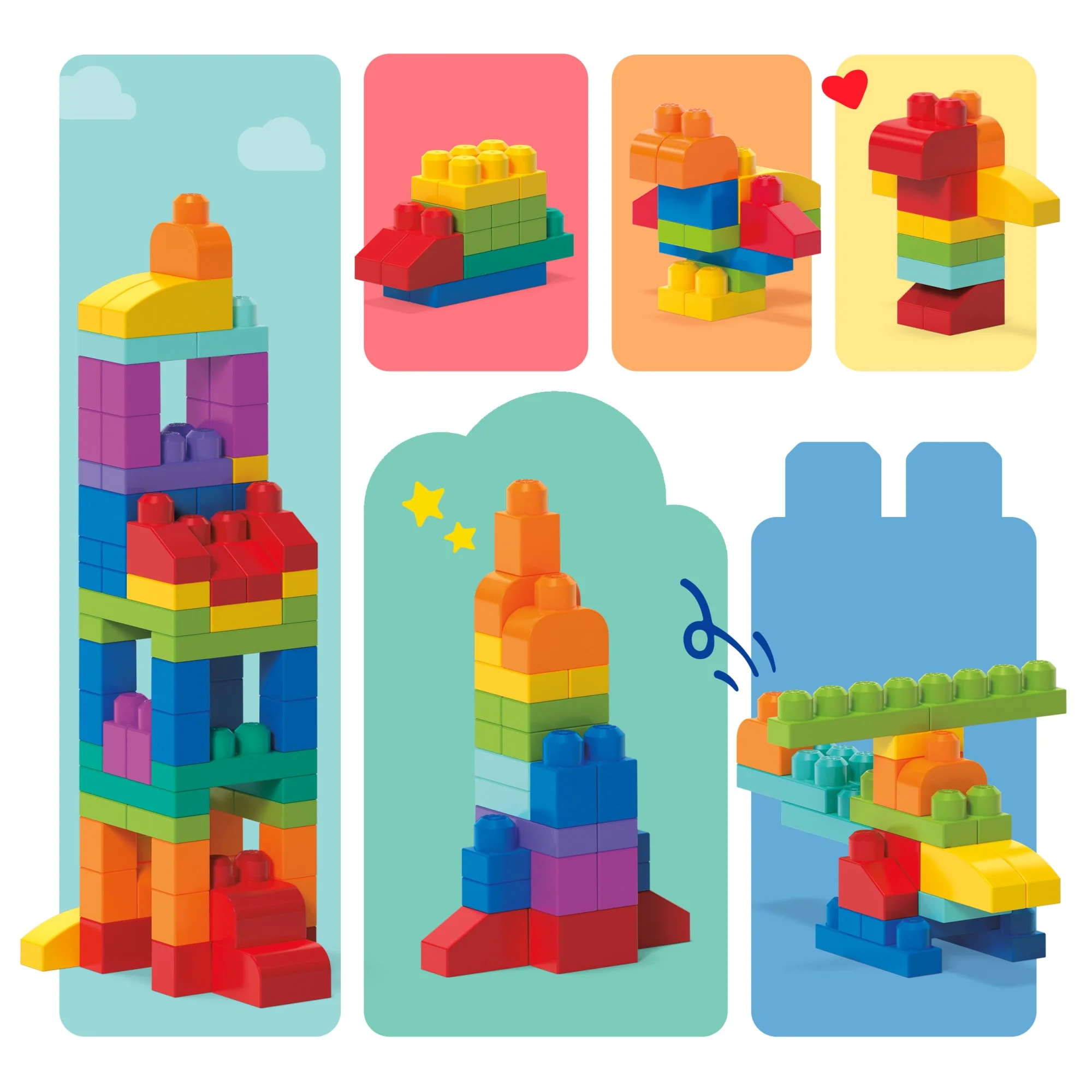 MEGA BLOKS First Builders Big Building Bag Toy Blocks With Storage Bag (80 Pieces) For Toddler - Image 5