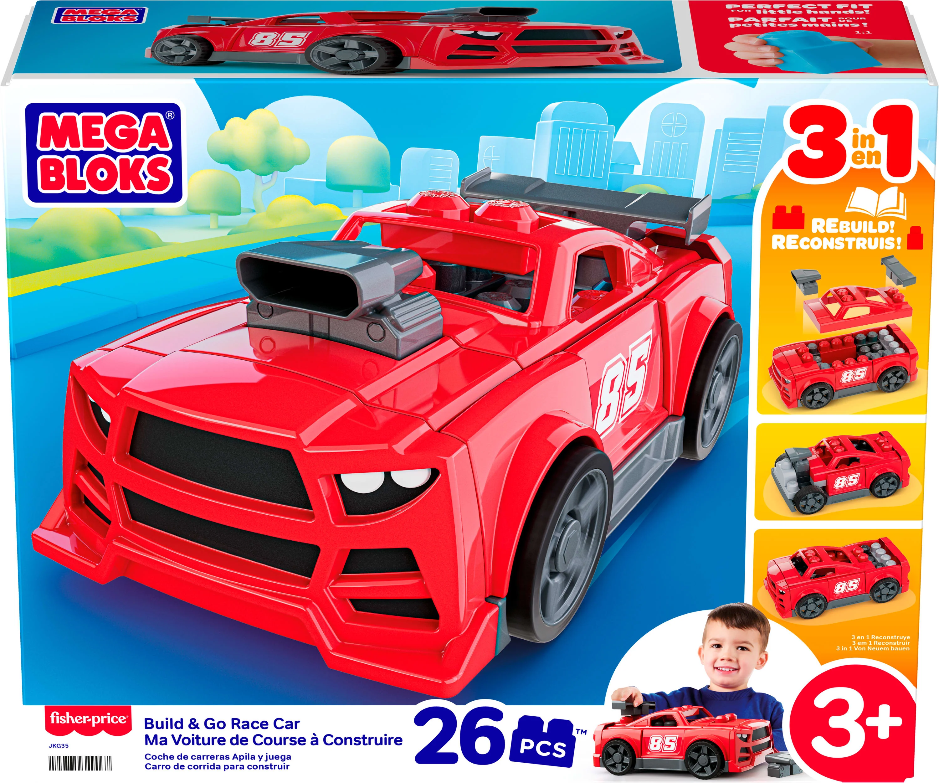 Mega Bloks Jogo de Construção 3 em 1 Carro Monte e Acelere - Image 6