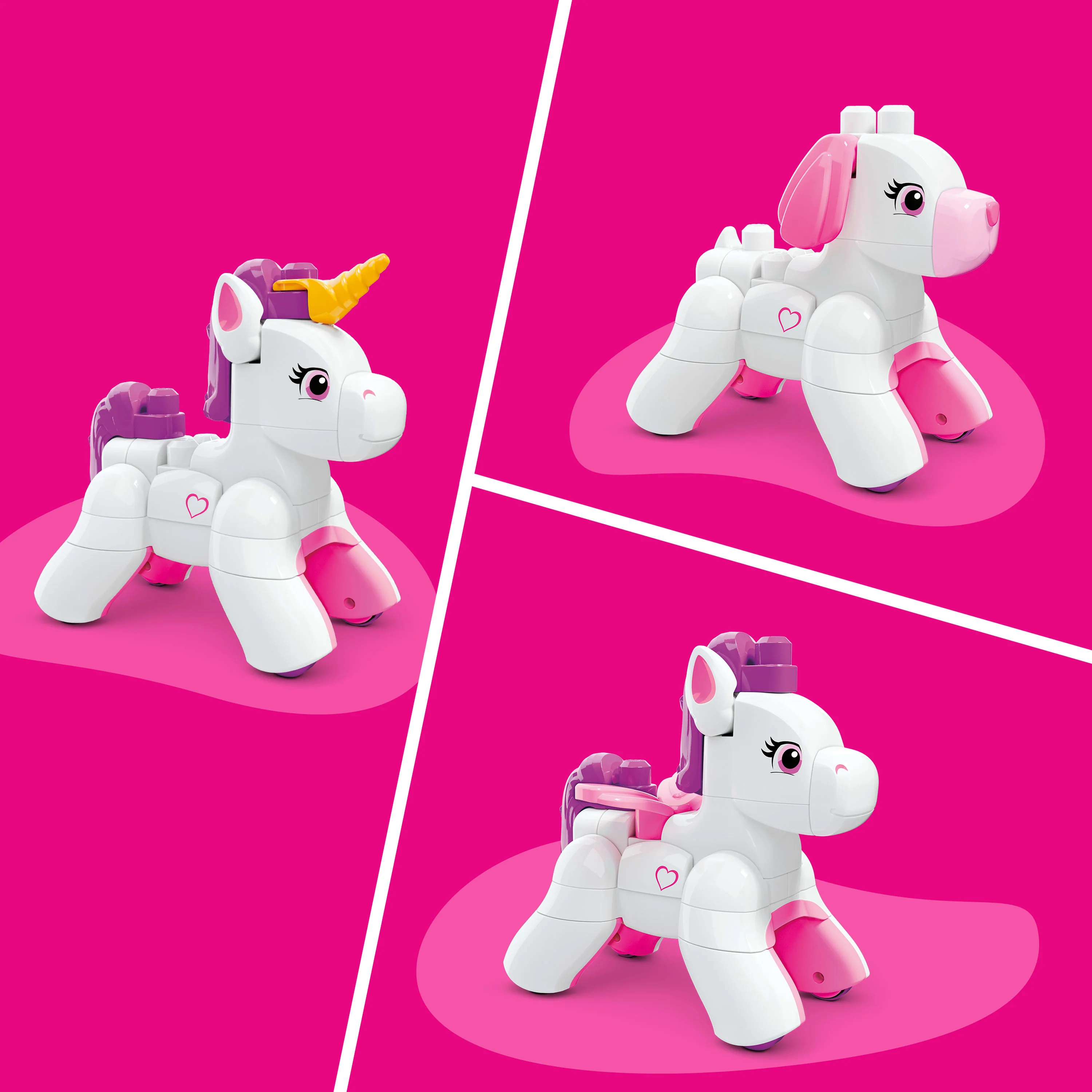 Mega Bloks Juguete de Construcción 3 en 1 unicornio arma y brilla - Image 3
