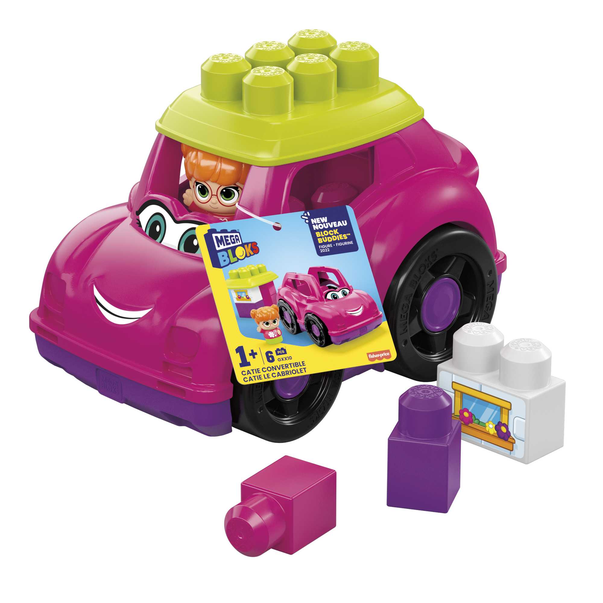 Mega Bloks Juguete de Construcción Pequeño Vehículo Convertible de Catie