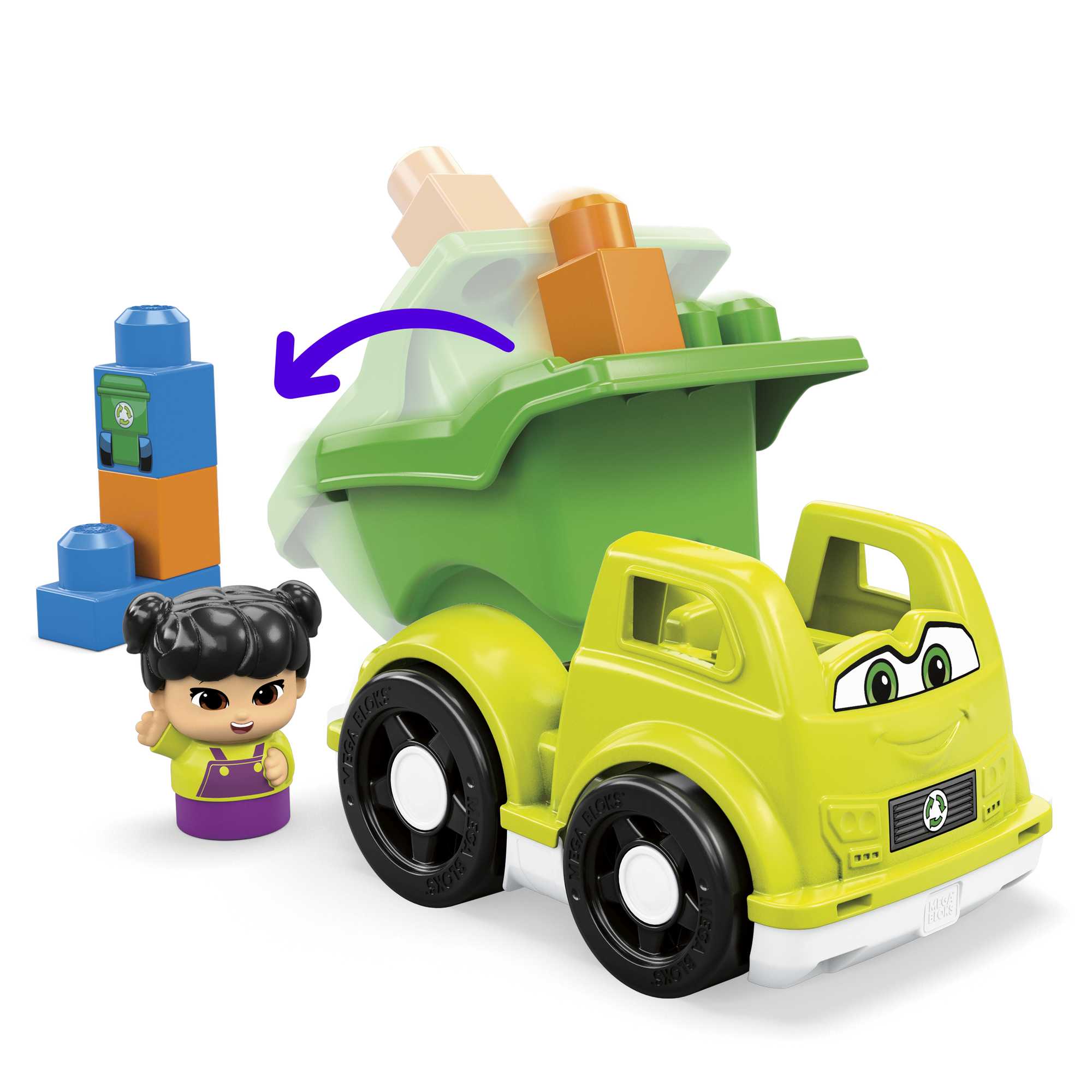 Mega Bloks Juguete de Construcción Pequeño Vehículo de Reciclado - Image 4