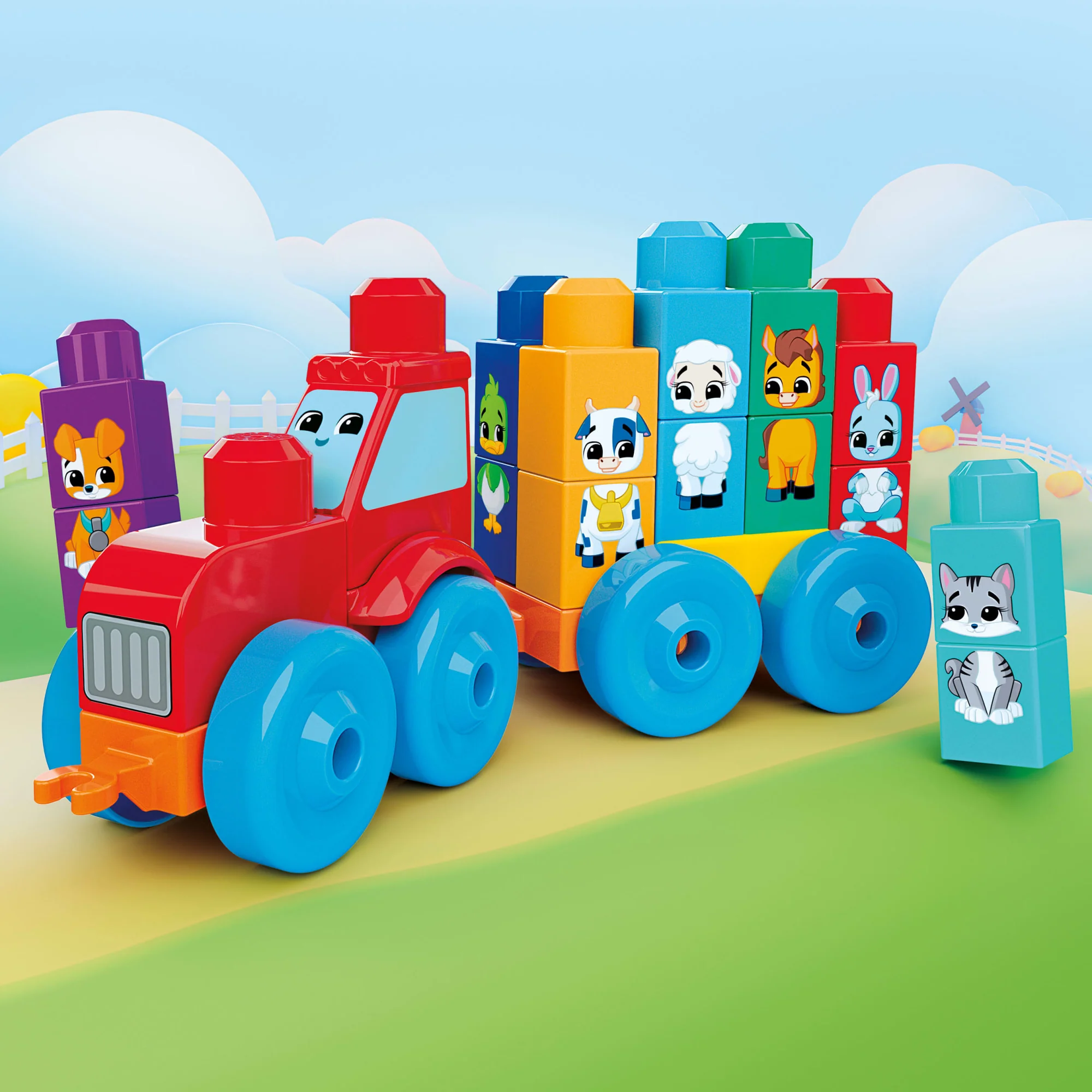 MEGA BLOKS Juguete de Construcción Tractor Animalitos Arma y Combina - Image 5