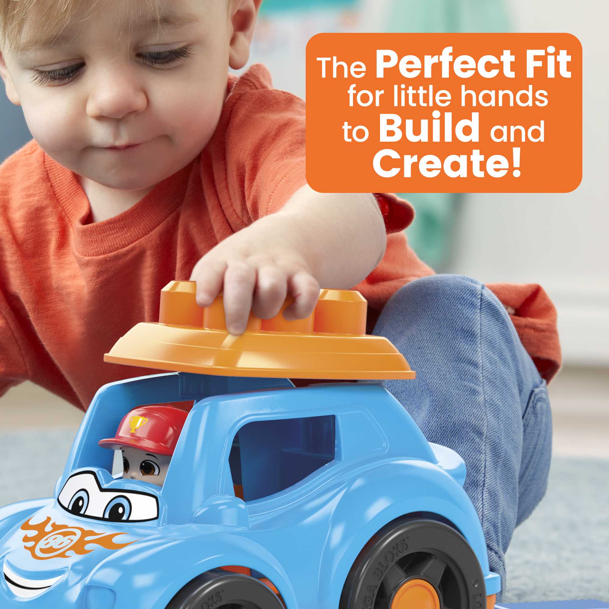 MEGA Bloks Ricky Race Car Building Toy Car, Blocks For Toddlers 1-3 (6 Pcs) - Image 4