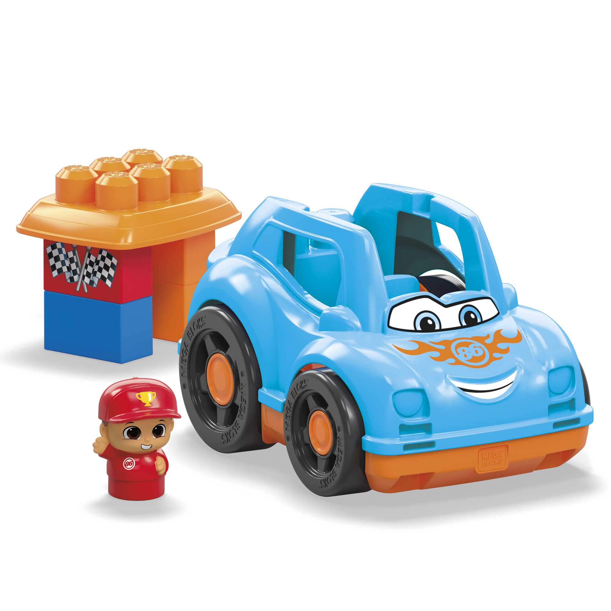 Mega Bloks Ricky Race Car Building Toy Car, Blocks For Toddlers 1-3 (6 Pcs) - Image 5