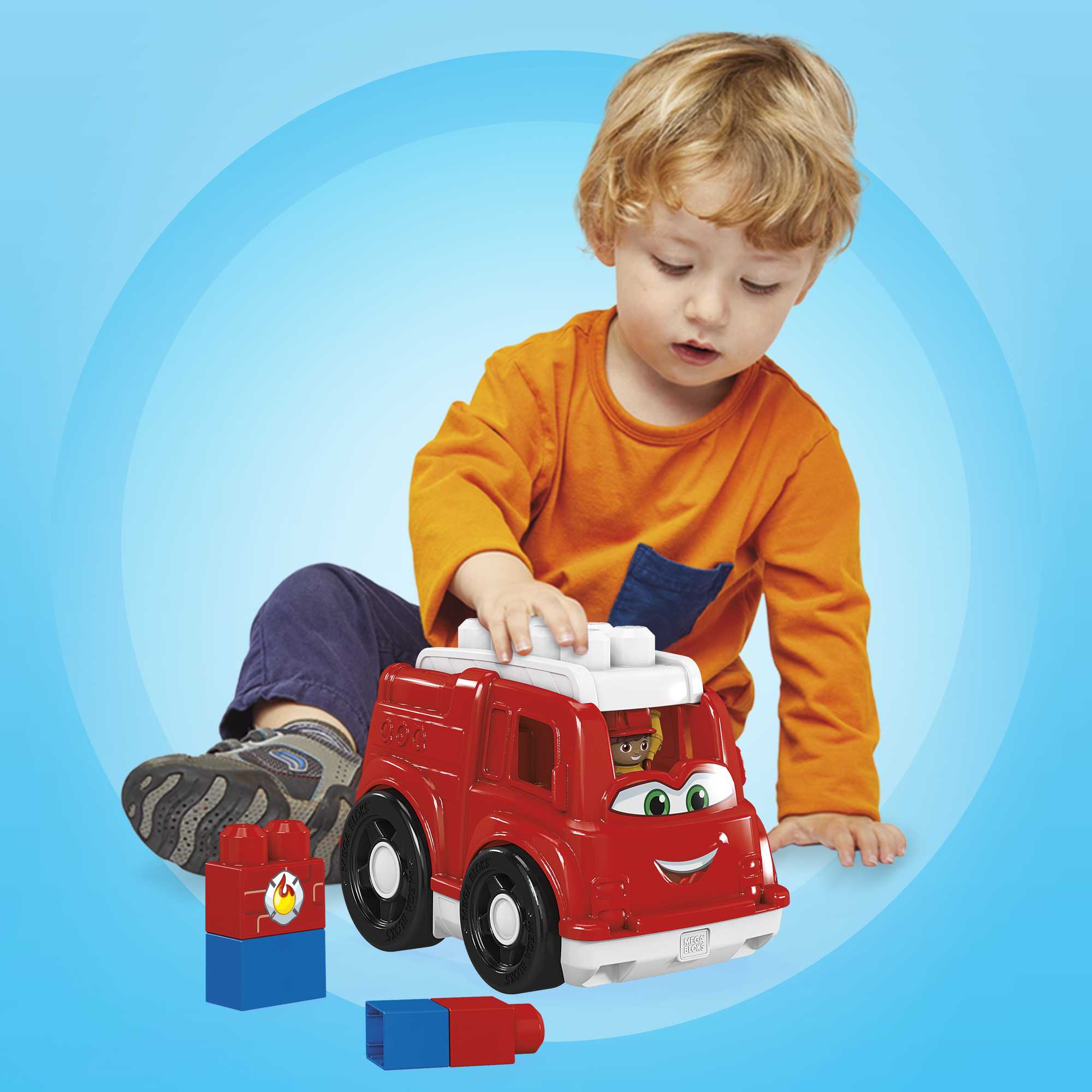Mega Bloks  Coffret  Freddy Le Camion de Pompiers +4 Gros Blocs - Image 2