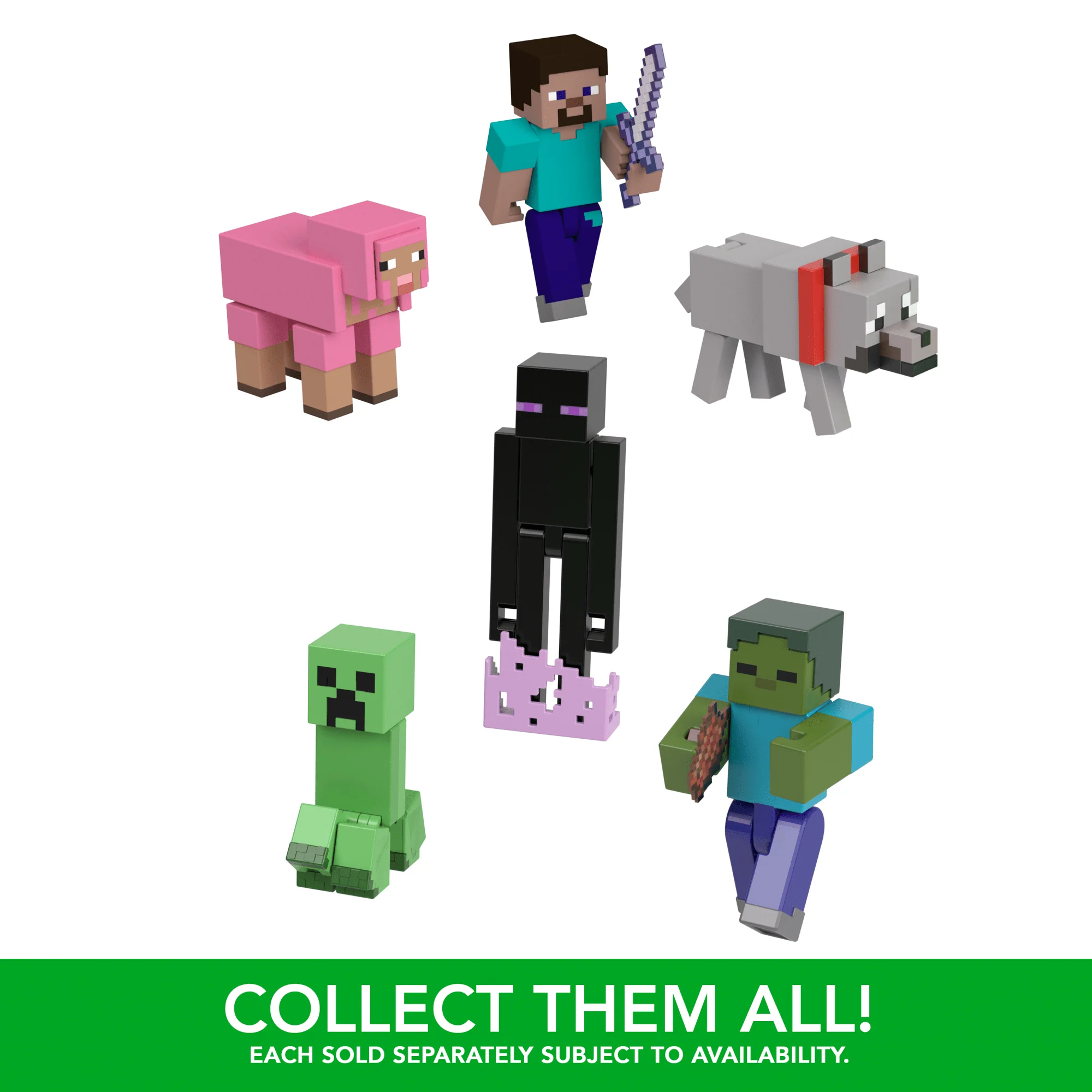 Minecraft Action Figures & Accessories Collection, 3.25-in Scale & Pixelated Design (Characters May Vary) - Image 4