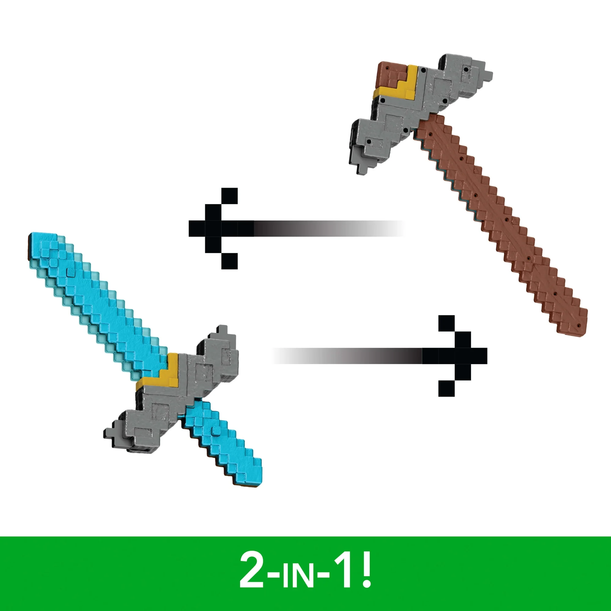 Minecraft Click And Switch Sword And Pickaxe Role-Play 2-In-1 Toy Inspired By The Movie - Image 6