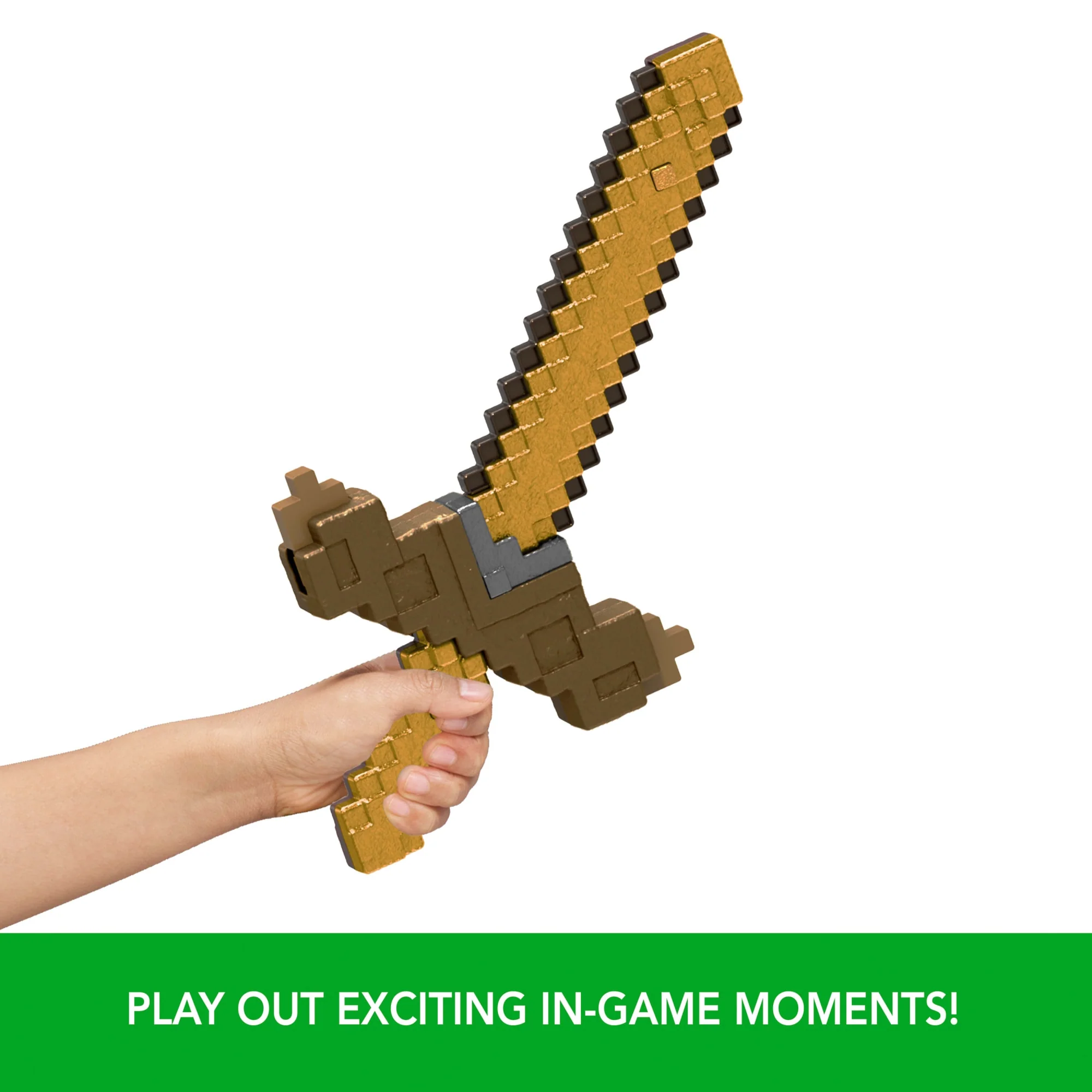 Minecraft Click & Switch Sword & Pick-Axe, Transforming Kid-Sized 2-In-1 Toy For Role-Play & Costumes - Image 4