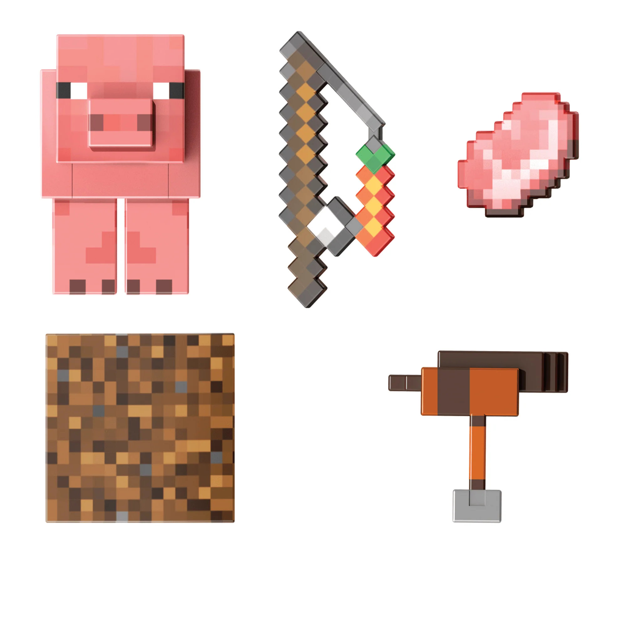 Minecraft-Cochon Diamond Level-Figurine Articulée 14Cm et Accessoires - Image 4