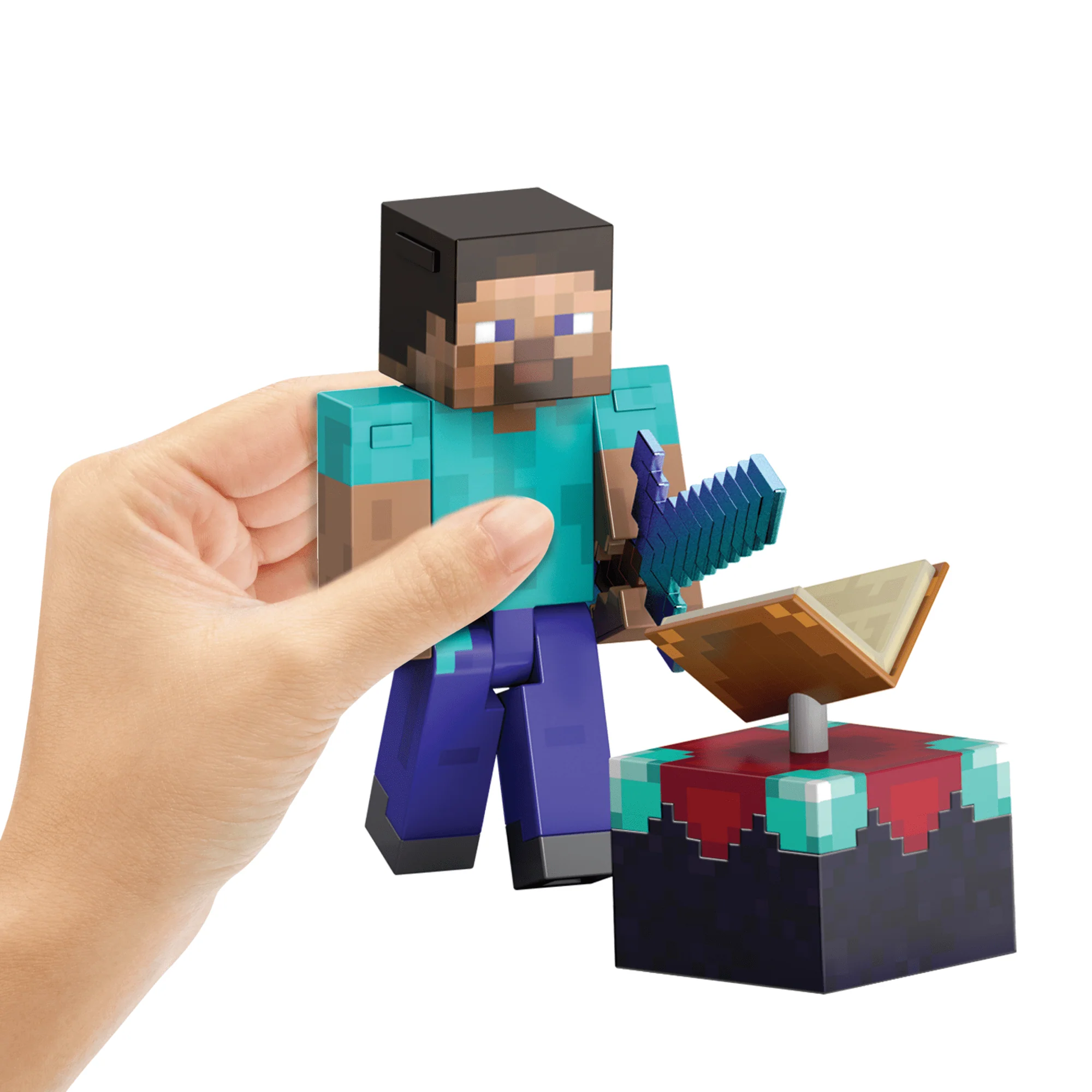 Minecraft-Steve Diamond Level-Figurine Articulée 14Cm et Accessoires - Image 2