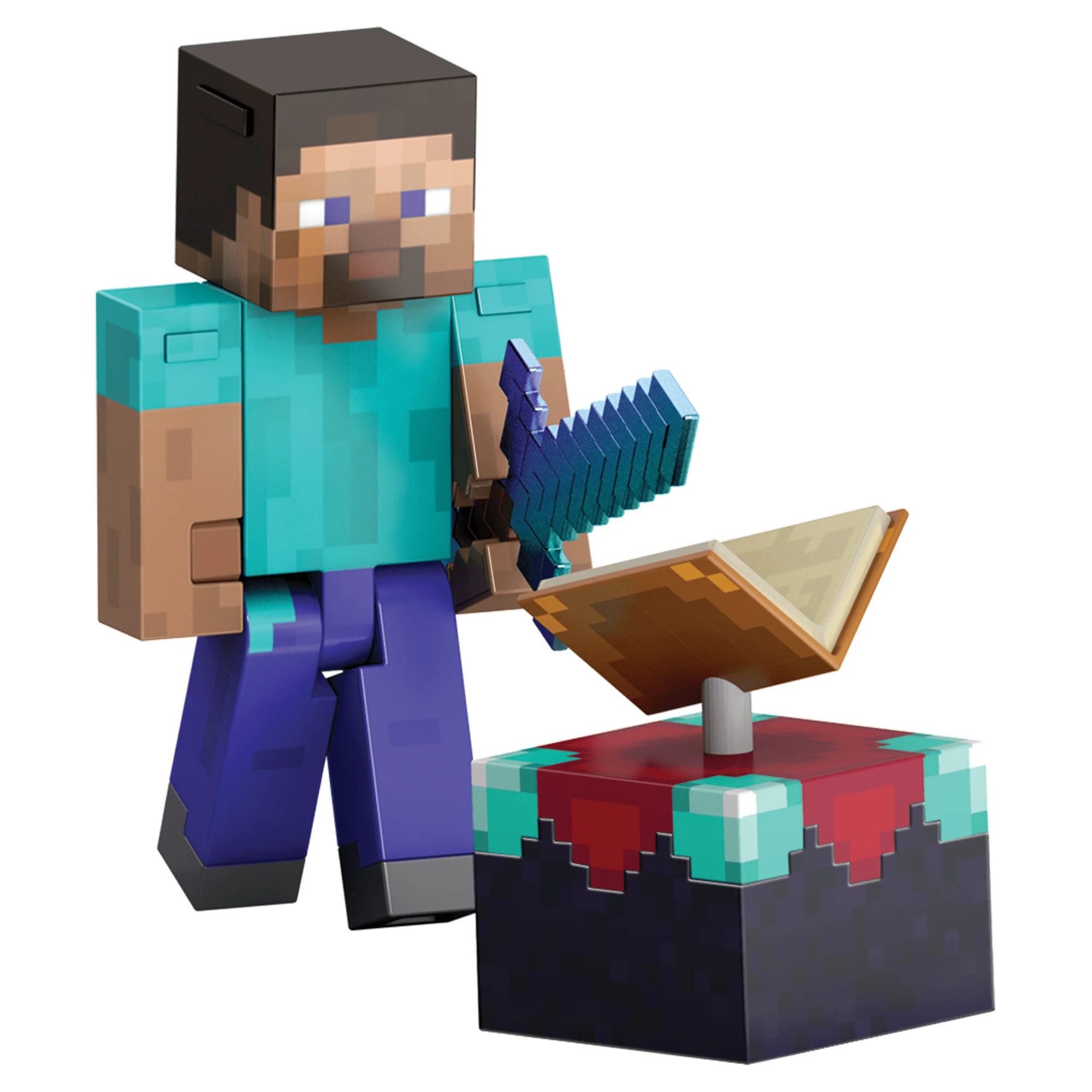 Minecraft-Steve Diamond Level-Figurine Articulée 14Cm et Accessoires - Image 4