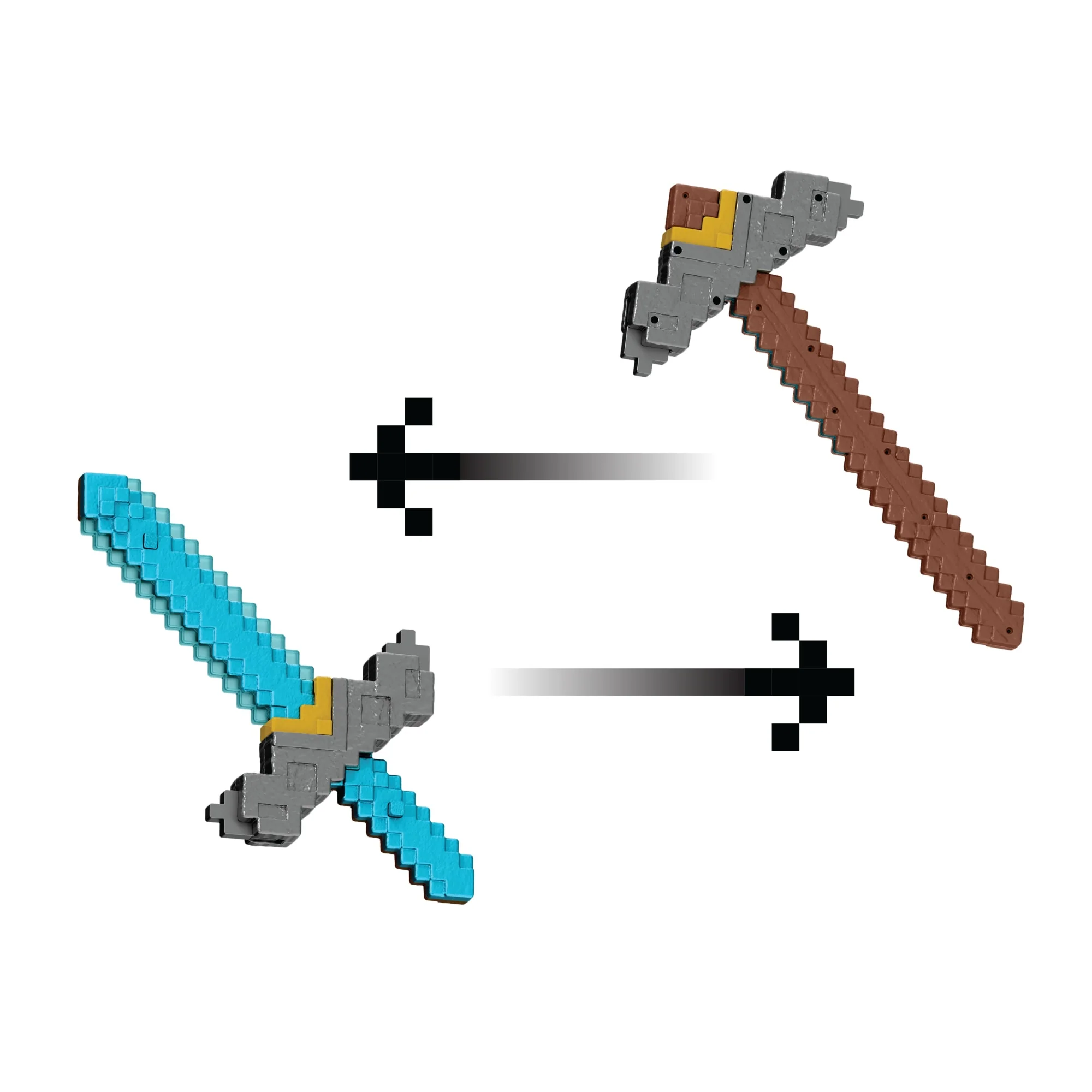 Minecraft – Film – Accessoire – Épée et Pioche Appuyez et Transformez - Image 3