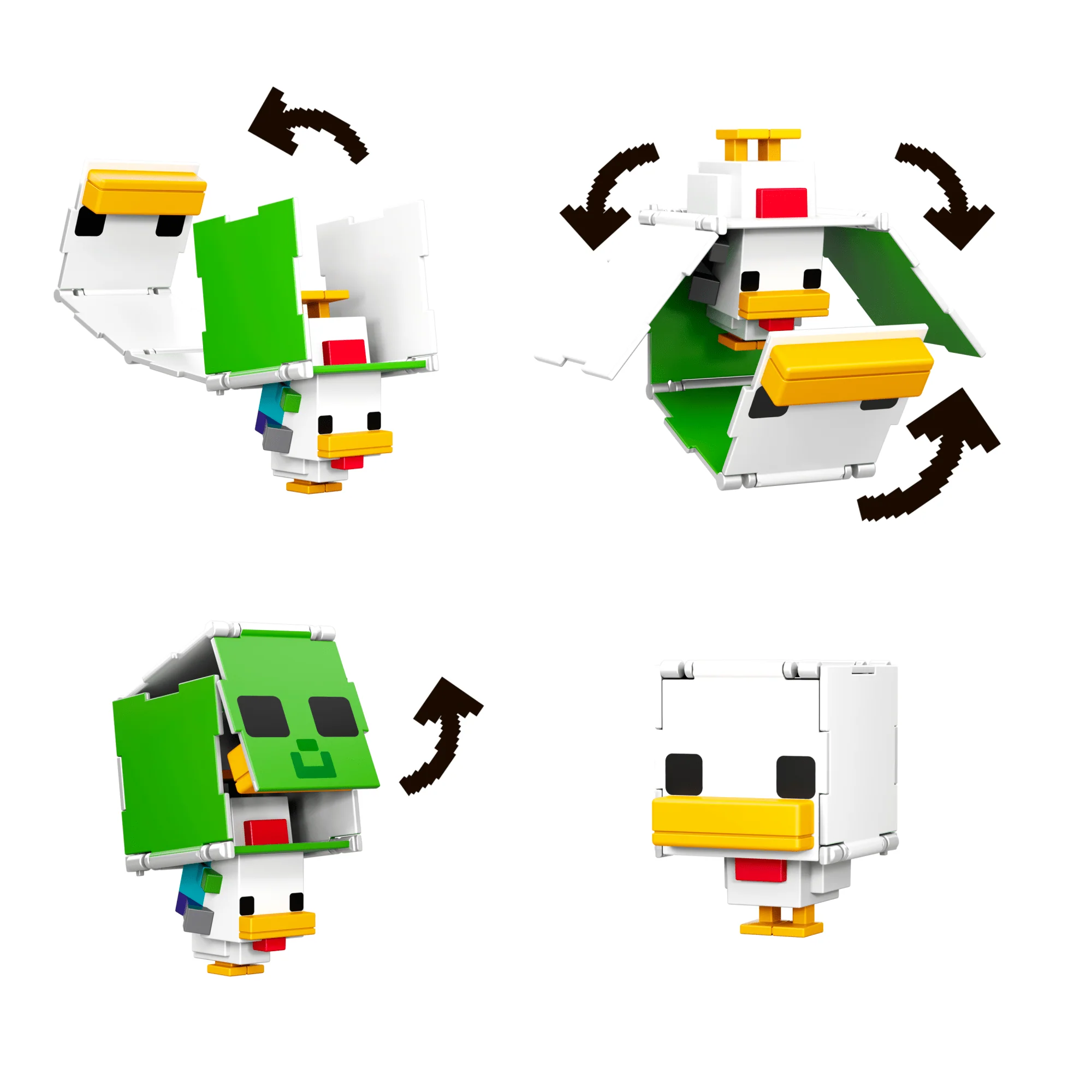 Minecraft Flippin’ Figs Sheep & Chicken Figures 2-Pack, 2-In-1 Fidget Play & Pixelated Design - Image 5