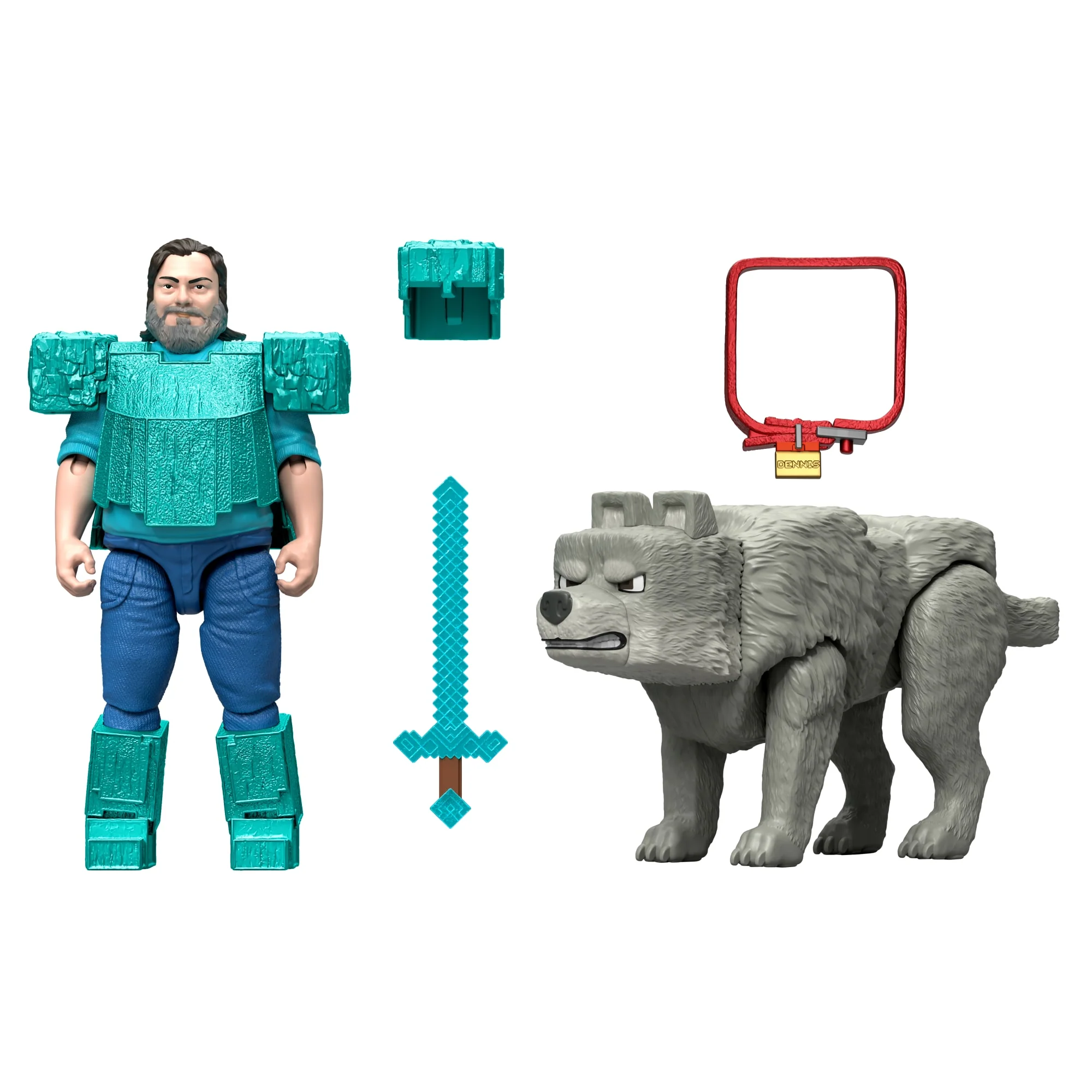 Minecraft Man's Best Wolf Pack With 2 Action Figures & 2 Accessories, Set inspired By The Movie - Image 4