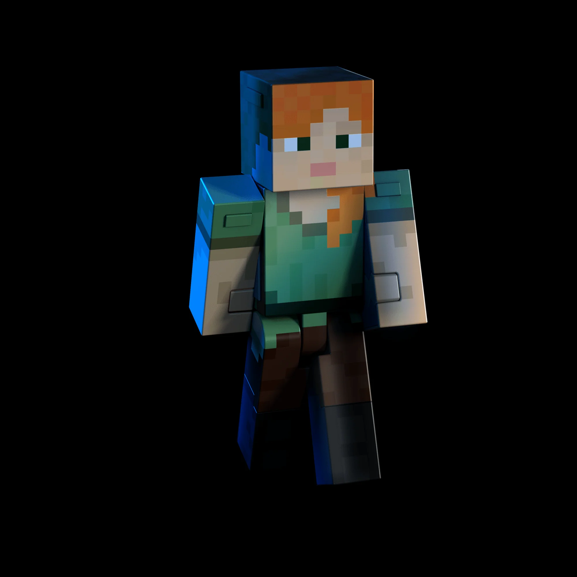 Minecraft  Niveau Diamant  Figurine Articulée  Alex, 13,87Cm - Image 2