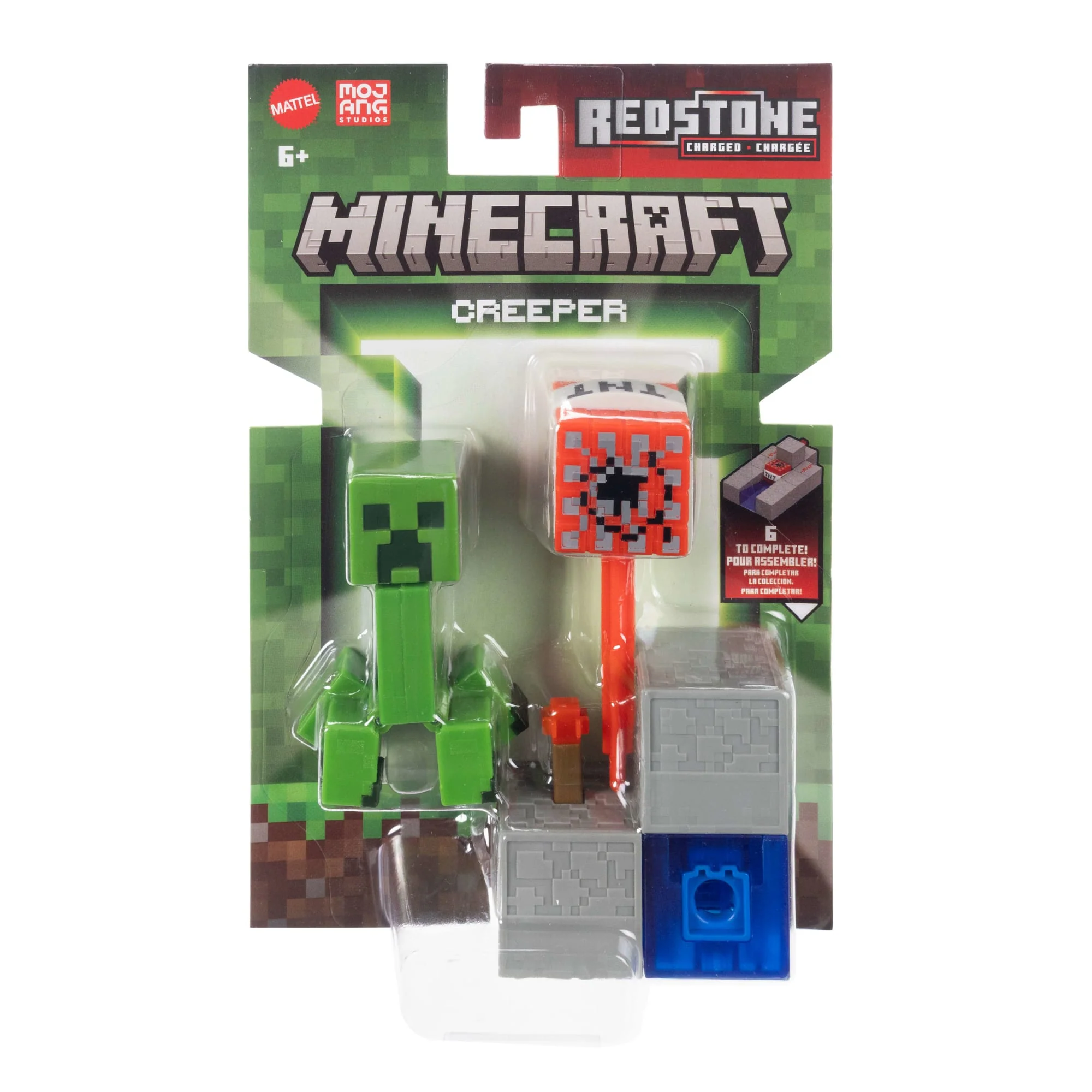 Minecraft Creeper Action Figure & Accessory Set, 3.25-Inch Scale Collectible Toy With Building Piece - Image 6