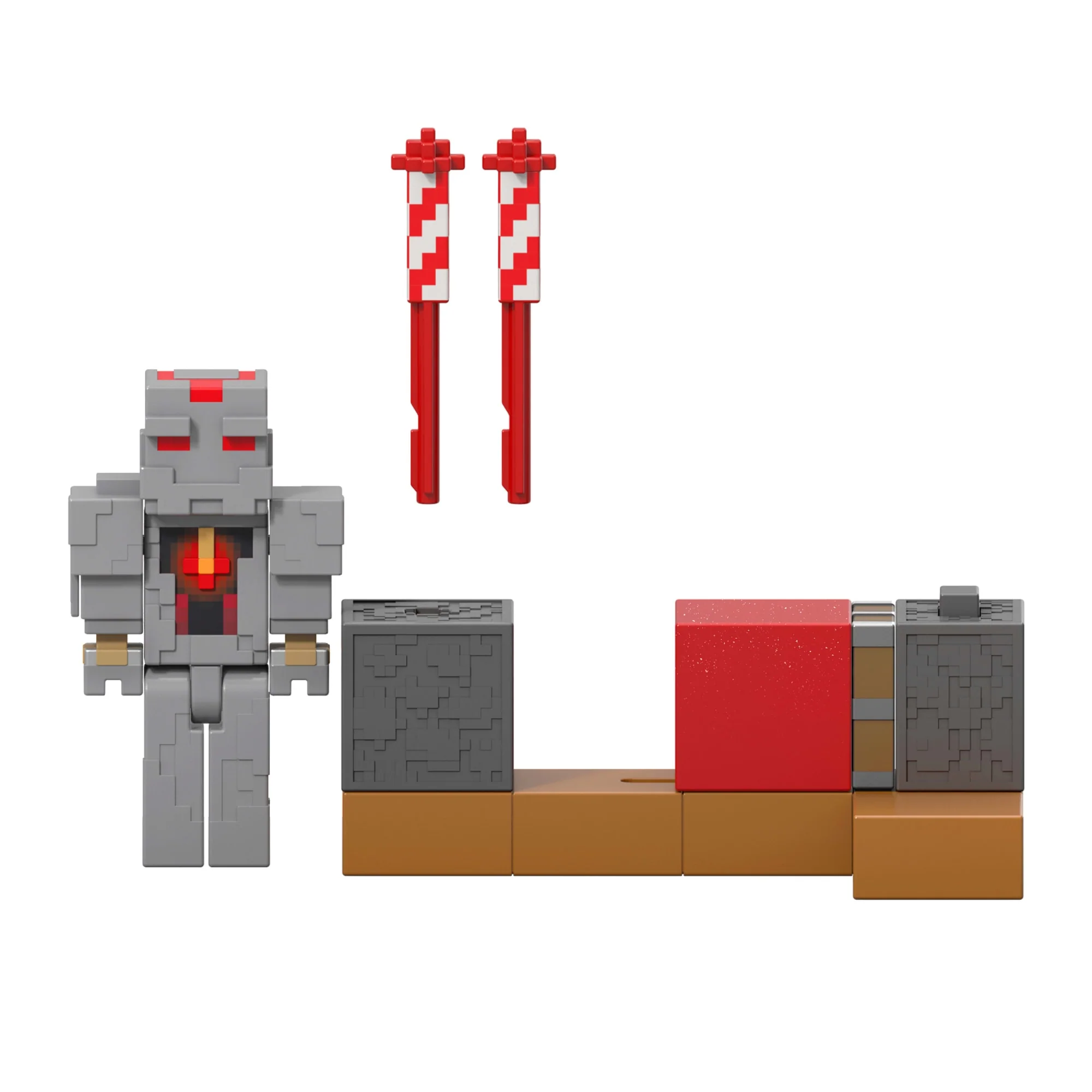 Minecraft ProtectorS Firework Launcher Action Figure & Accessories Set, 3.25-Inch Scale Collectible