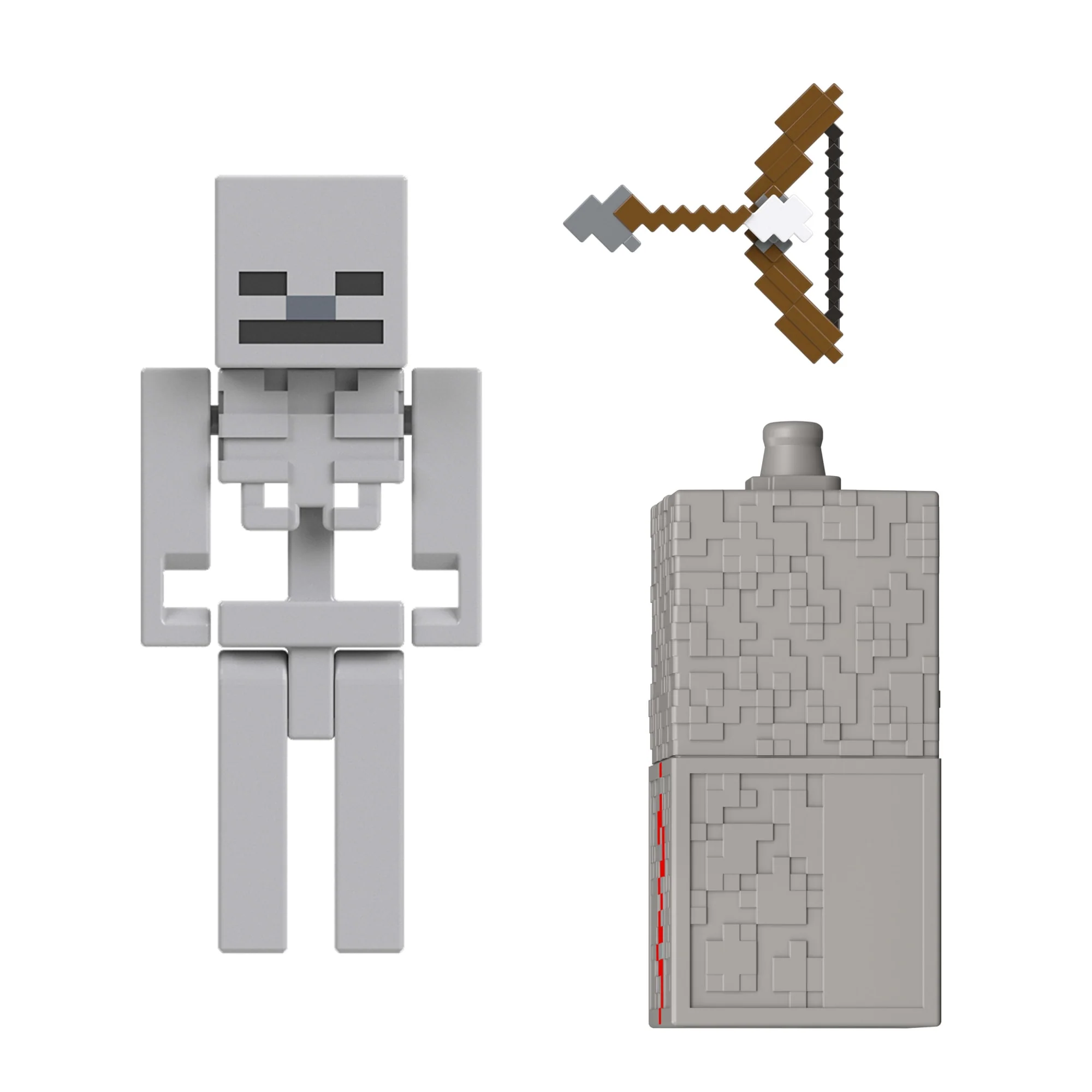 Minecraft Skeleton Action Figure & Accessory Set, 3.25-Inch Scale Collectible Toy & Building Piece - Image 3