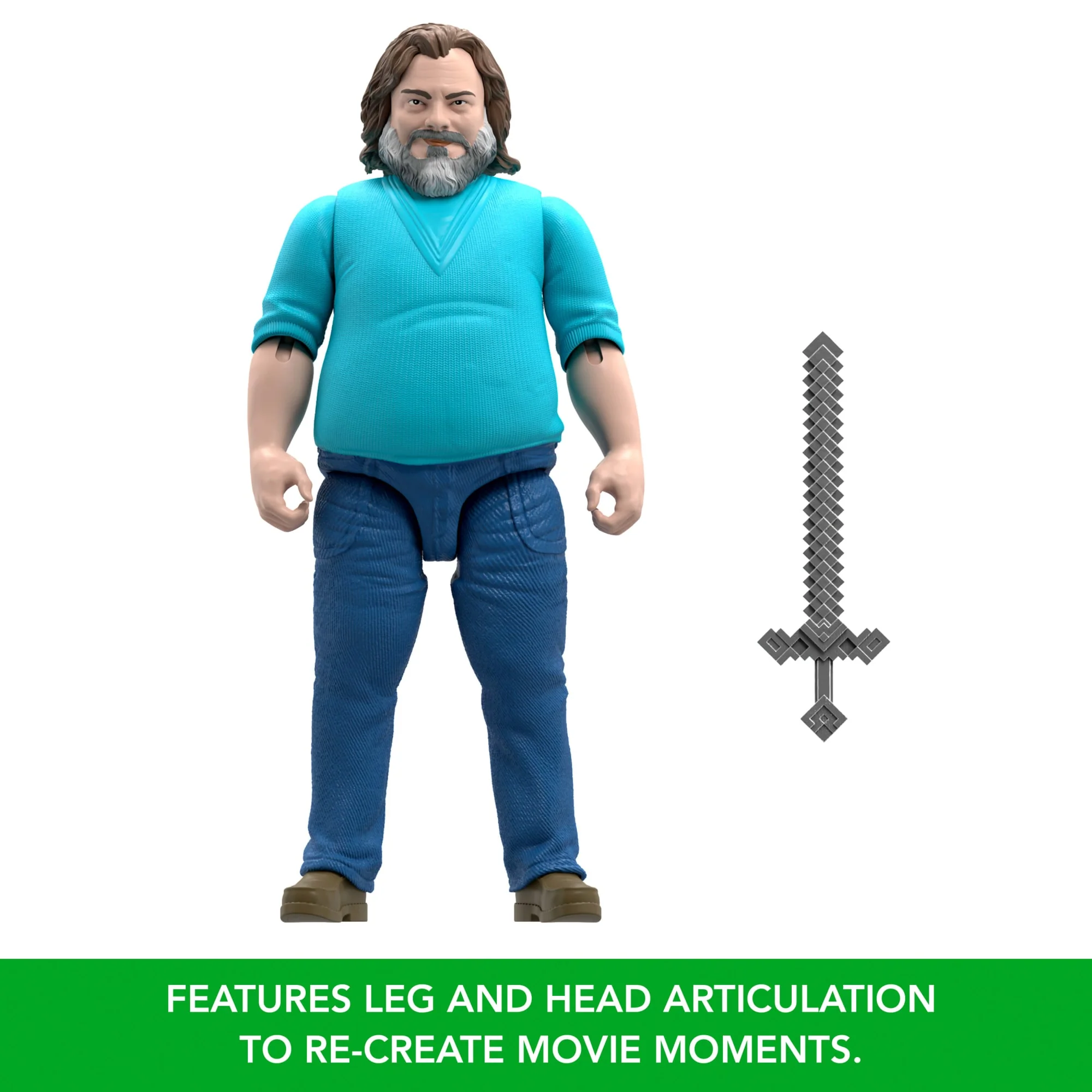 Minecraft Steve Large-Scale Action Figure, 12-Inch Character Collectible Inspired By The Movie - Image 3
