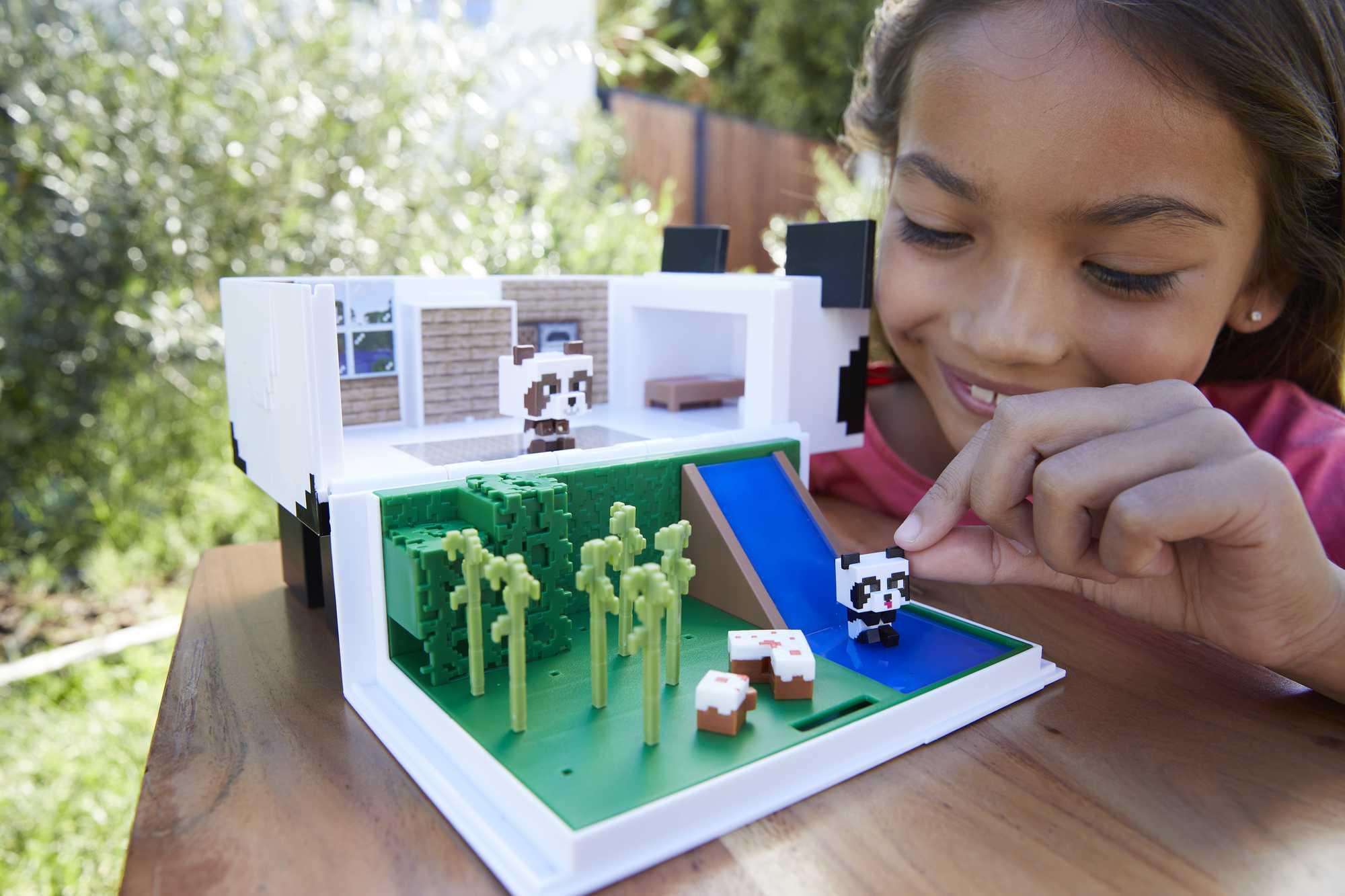 Minecraft Toys Panda Playhouse Playset Mob Head Minis, Kids Gifts - Image 2