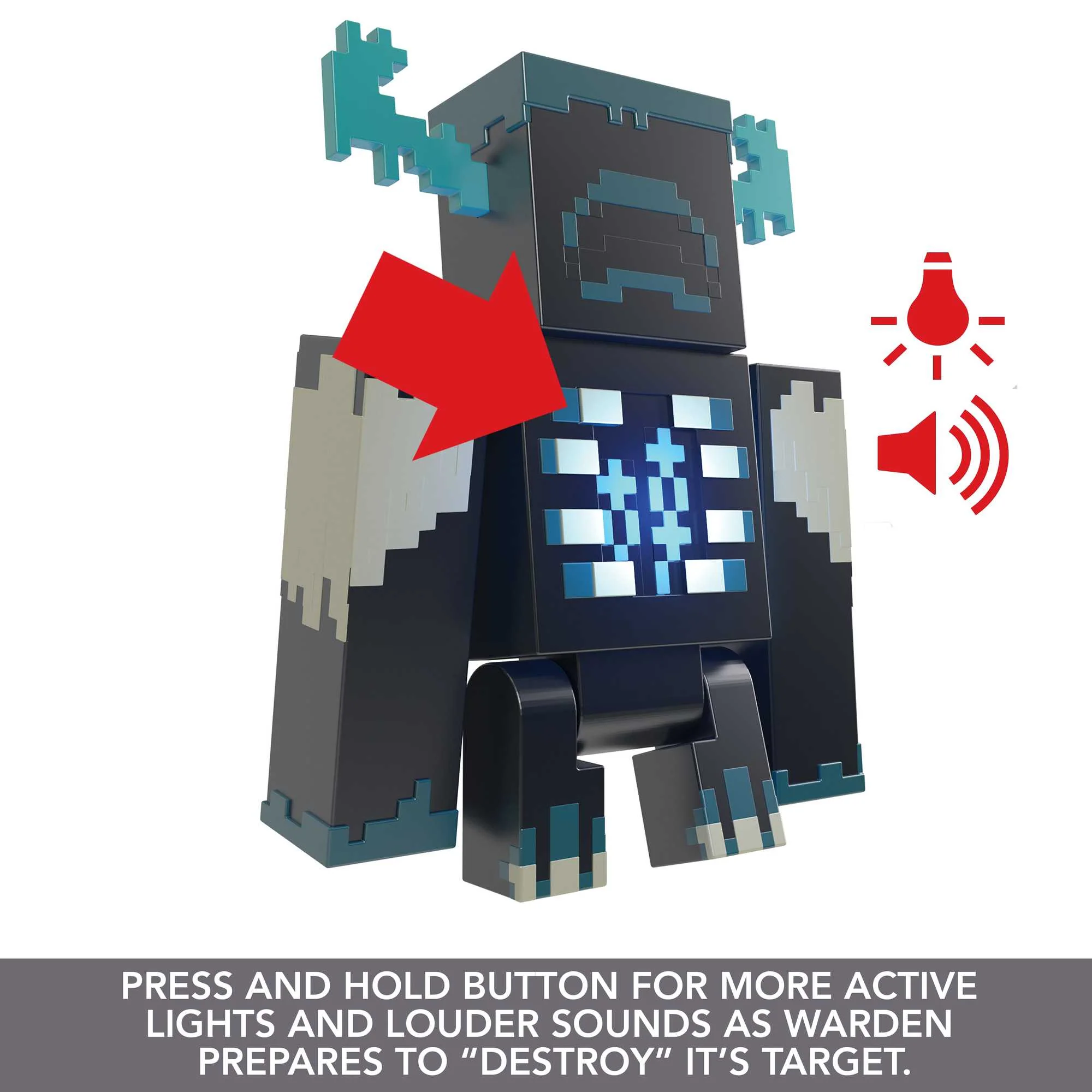 Minecraft Toys Warden Figure With Lights, Sounds And Accessories - Image 4