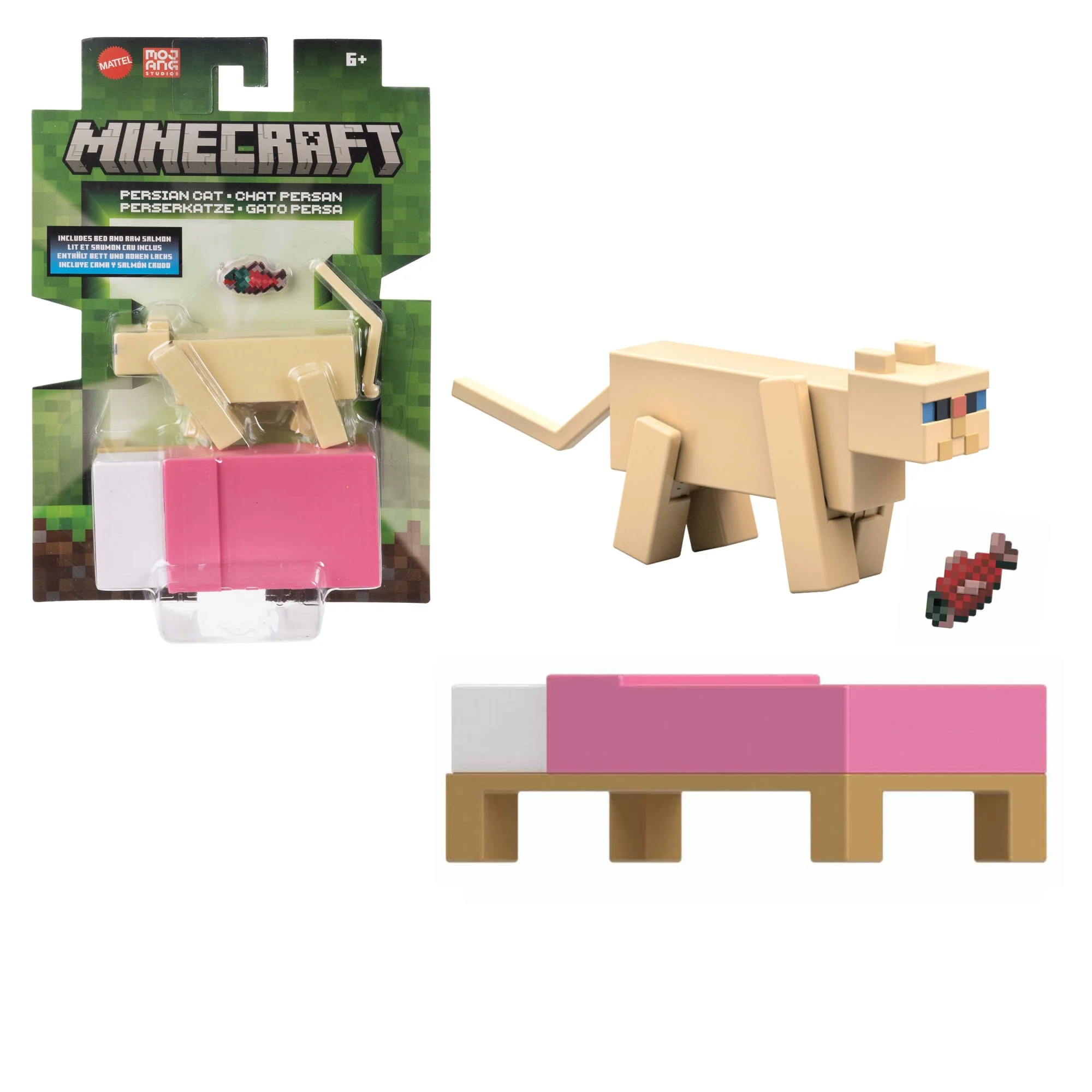 Minecraft Vanilla Figura de Ação Gato Persa 3.25"