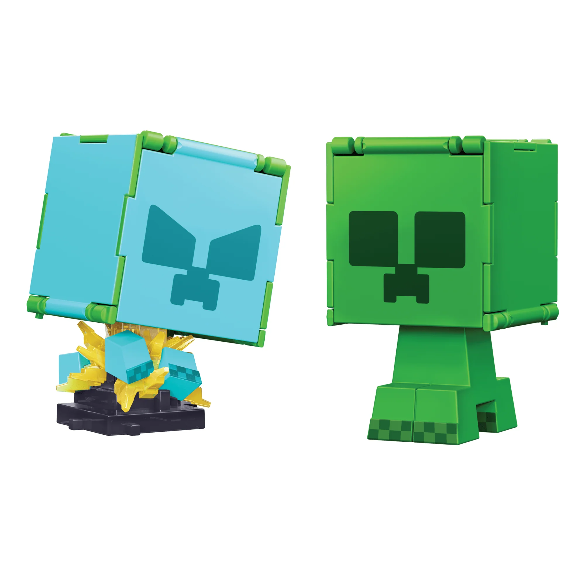 Minecraft Vanilla Figura de Brinquedo Flippin' de 3.75" Creeper + Creeper Carregado - Image 3