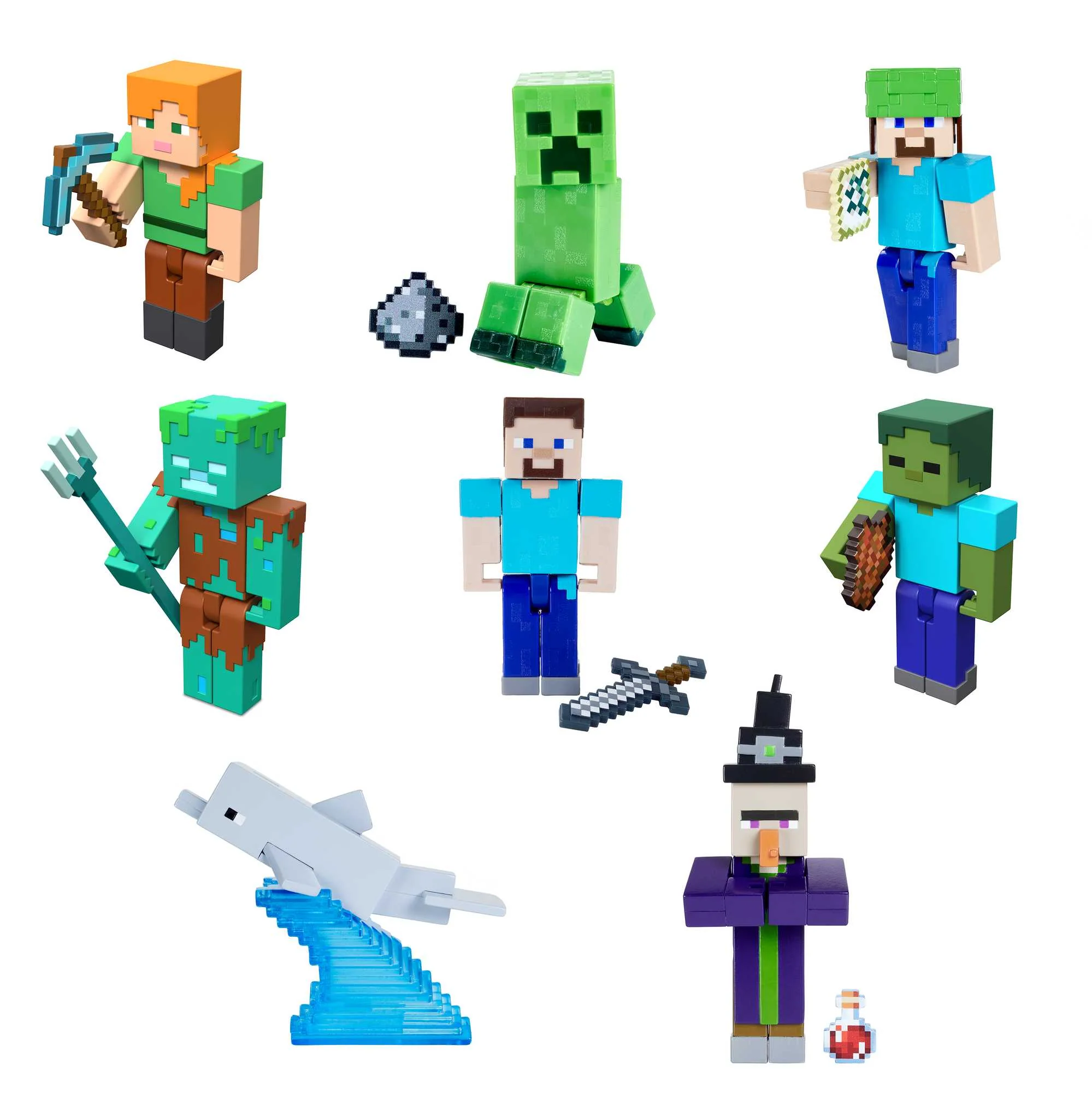 Minecraft Vanilla Figura de Brinquedo Minecraft Vanilla Figura de Ação de 3,25 polegadas