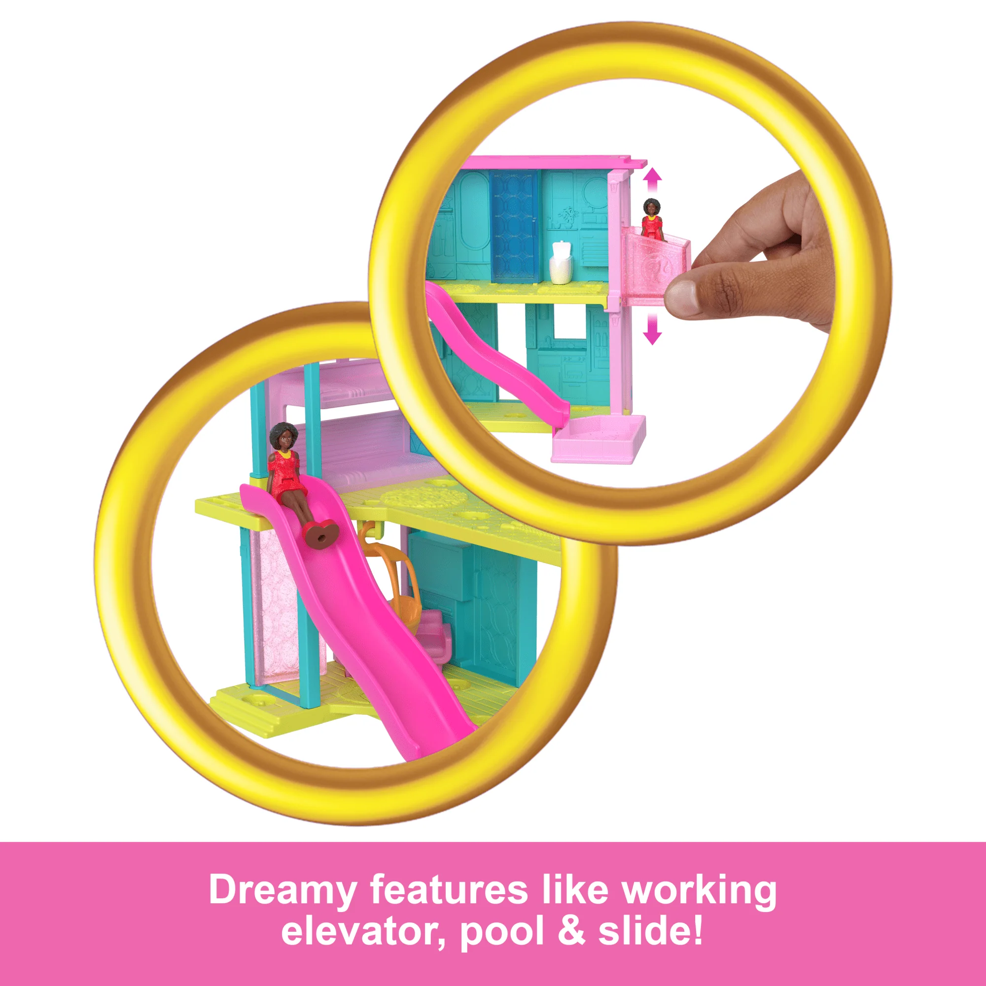 Barbie Mini Barbieland Doll House Playsets With 1.5-inch Doll, Furniture & Accessories - Image 3