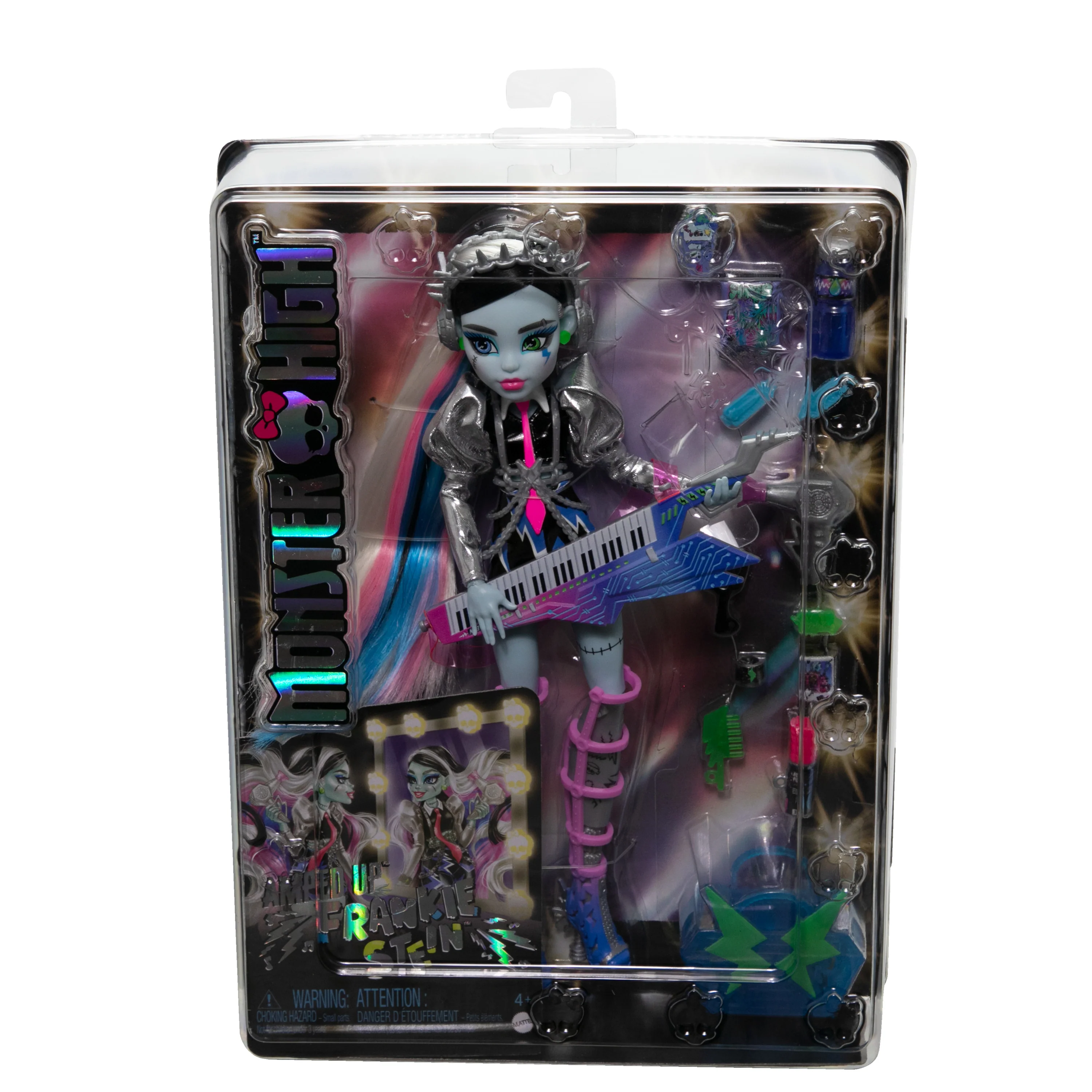 Monster High Doll, Amped Up Frankie Stein Rockstar With Instrument And Accessories - Image 6