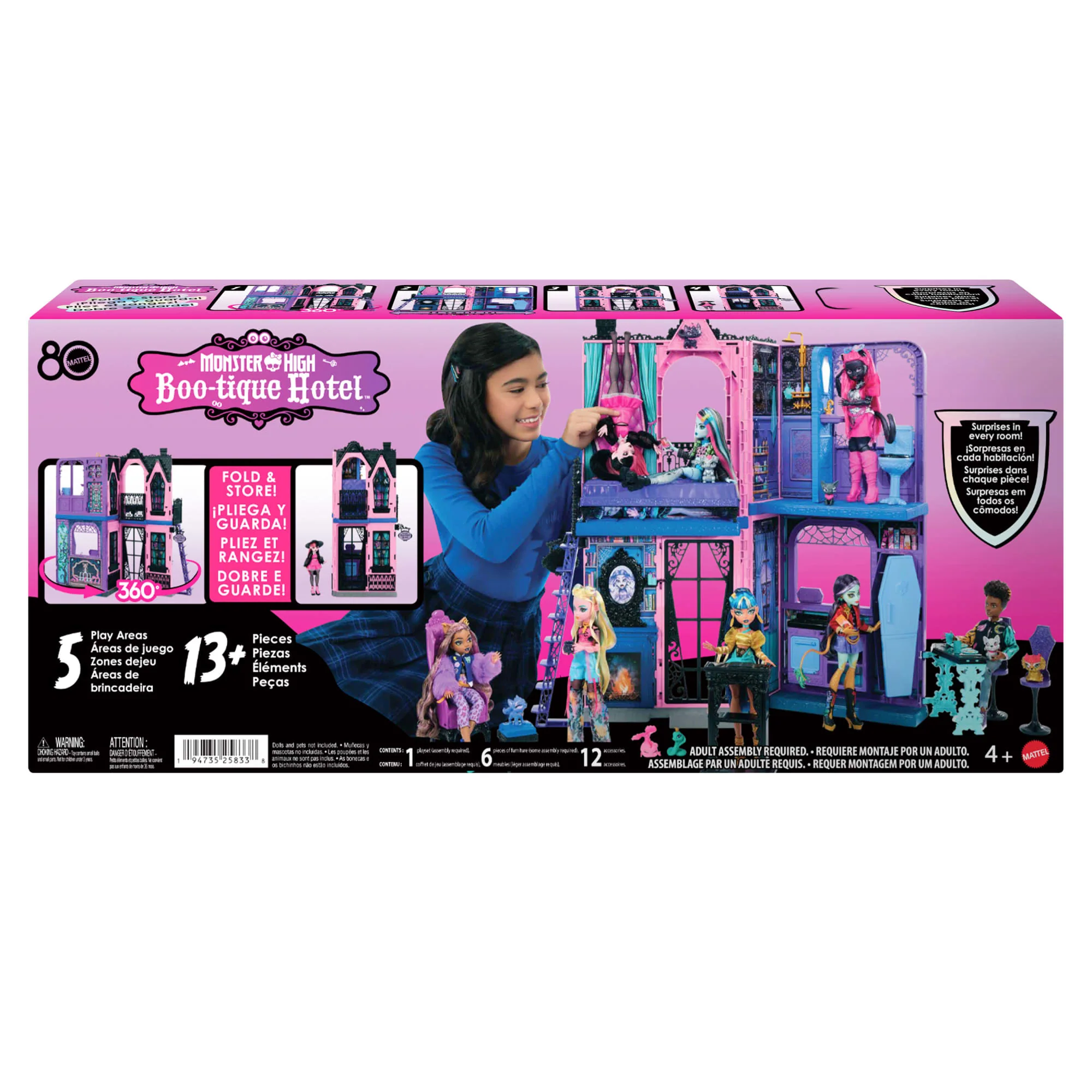 Monster High Boo-Tique Hotel Doll House With Spooky Surprises in EVery Room And 13+ Accessories - Image 6