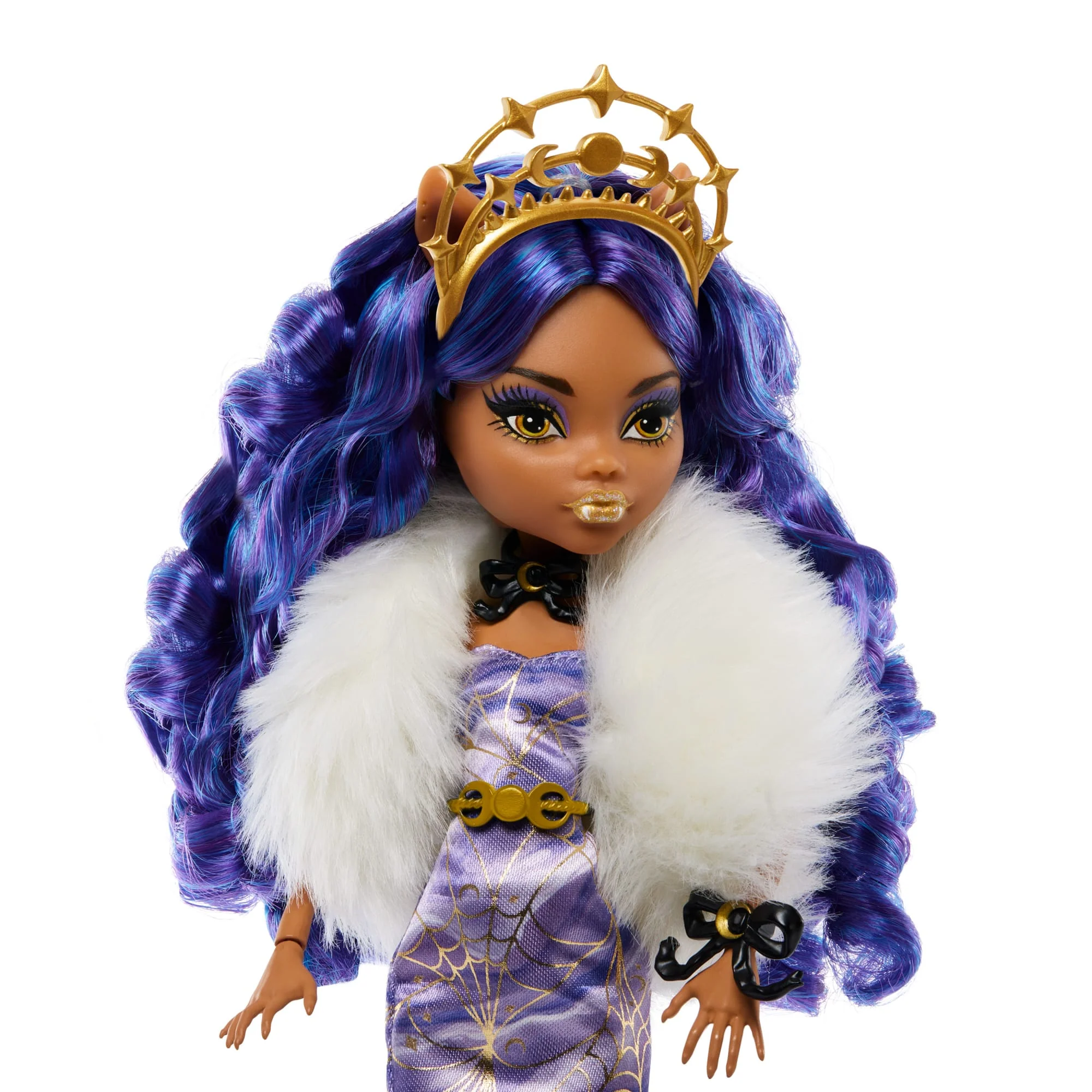 Monster High Doll, Clawdeen Wolf Howliday Edition in Purple Gown - Image 2