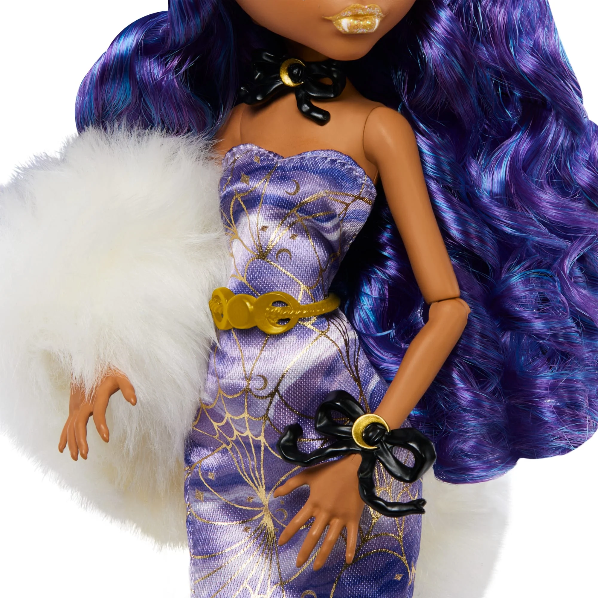 Monster High Doll, Clawdeen Wolf Howliday Edition in Purple Gown - Image 3