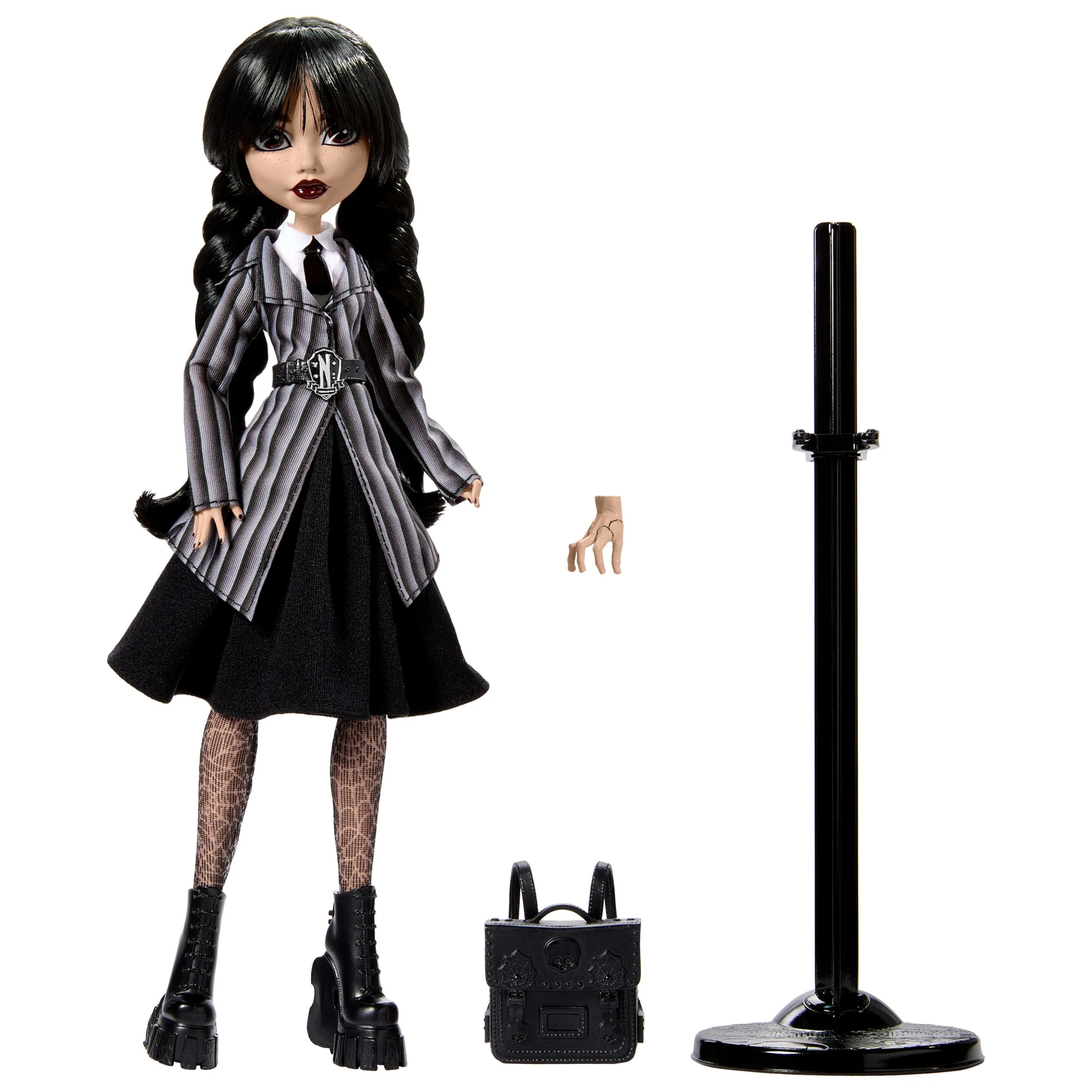 Monster High-Mercredi Addams en Uniforme-Poupée Avec La Chose - Image 5
