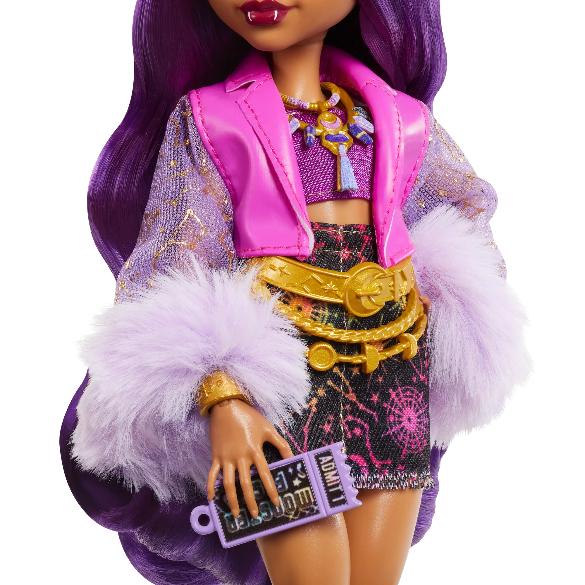 Monster High Monster Fest Clawdeen Wolf Fashion Doll With Festival Outfit, Band Poster And Accessories - Image 4