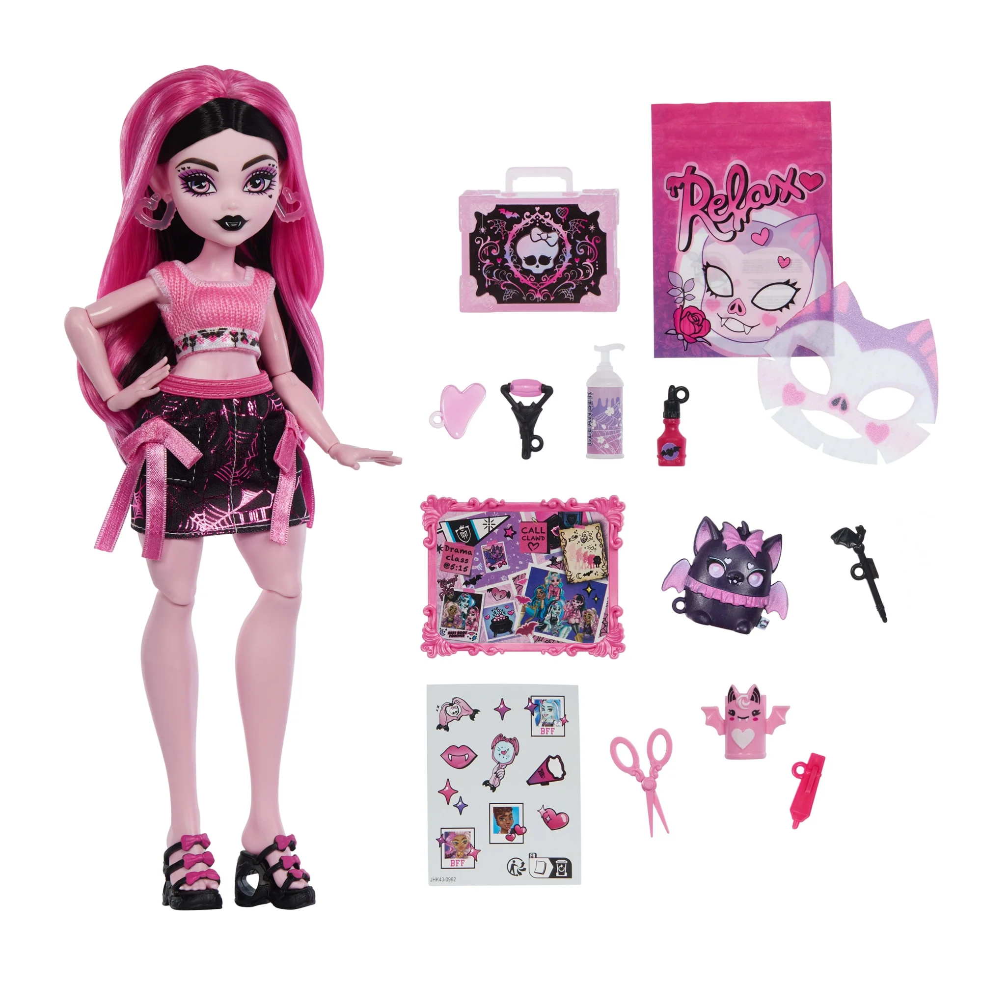 Monster High Self-Scare Secrets Draculaura Fashion Doll With 13 Realistic Accessories - Image 2