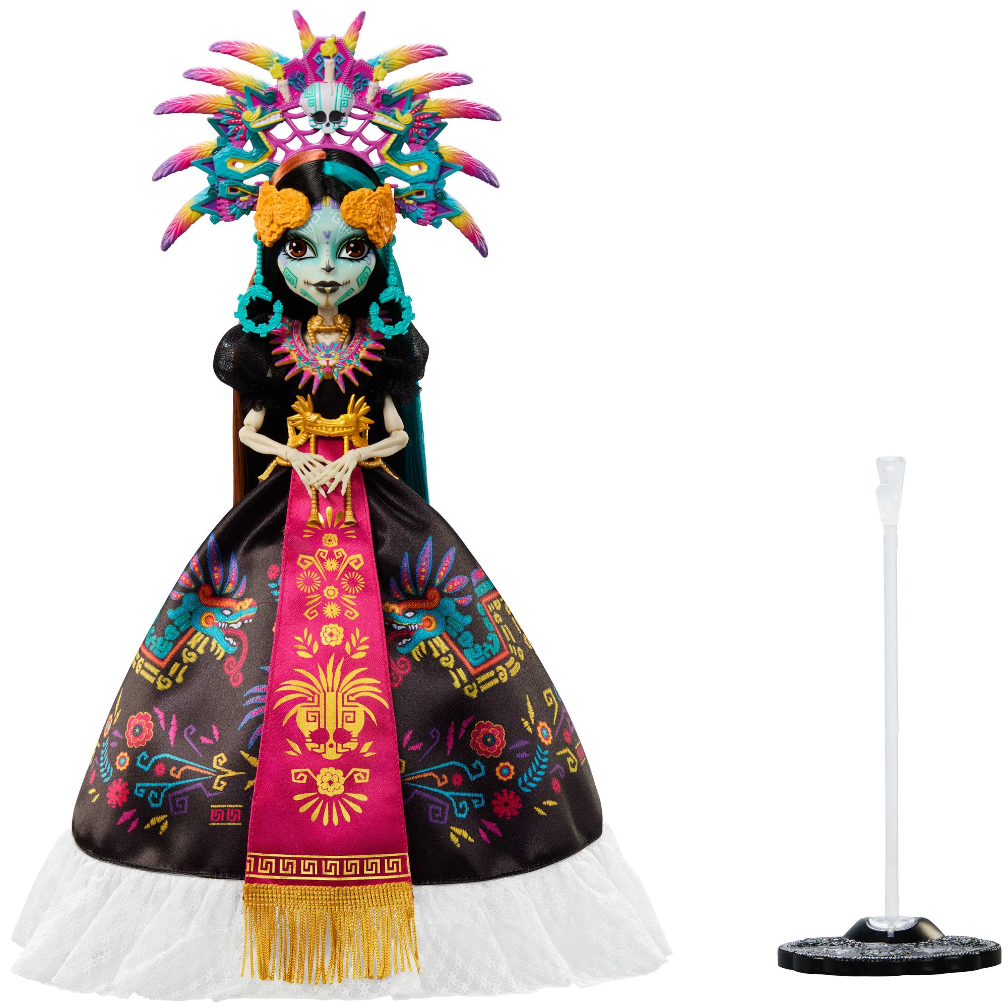 Monster High Skelita Calaveras Collectible Doll, Día De Muertos 2025, Aztec-inspired Gown - Image 5