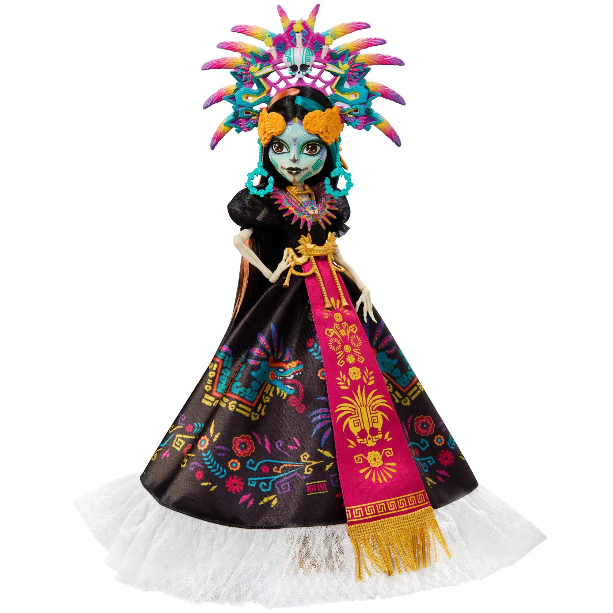 Monster High Skelita Calaveras Collectible Doll, Día De Muertos 2025, Aztec-inspired Gown - Image 6