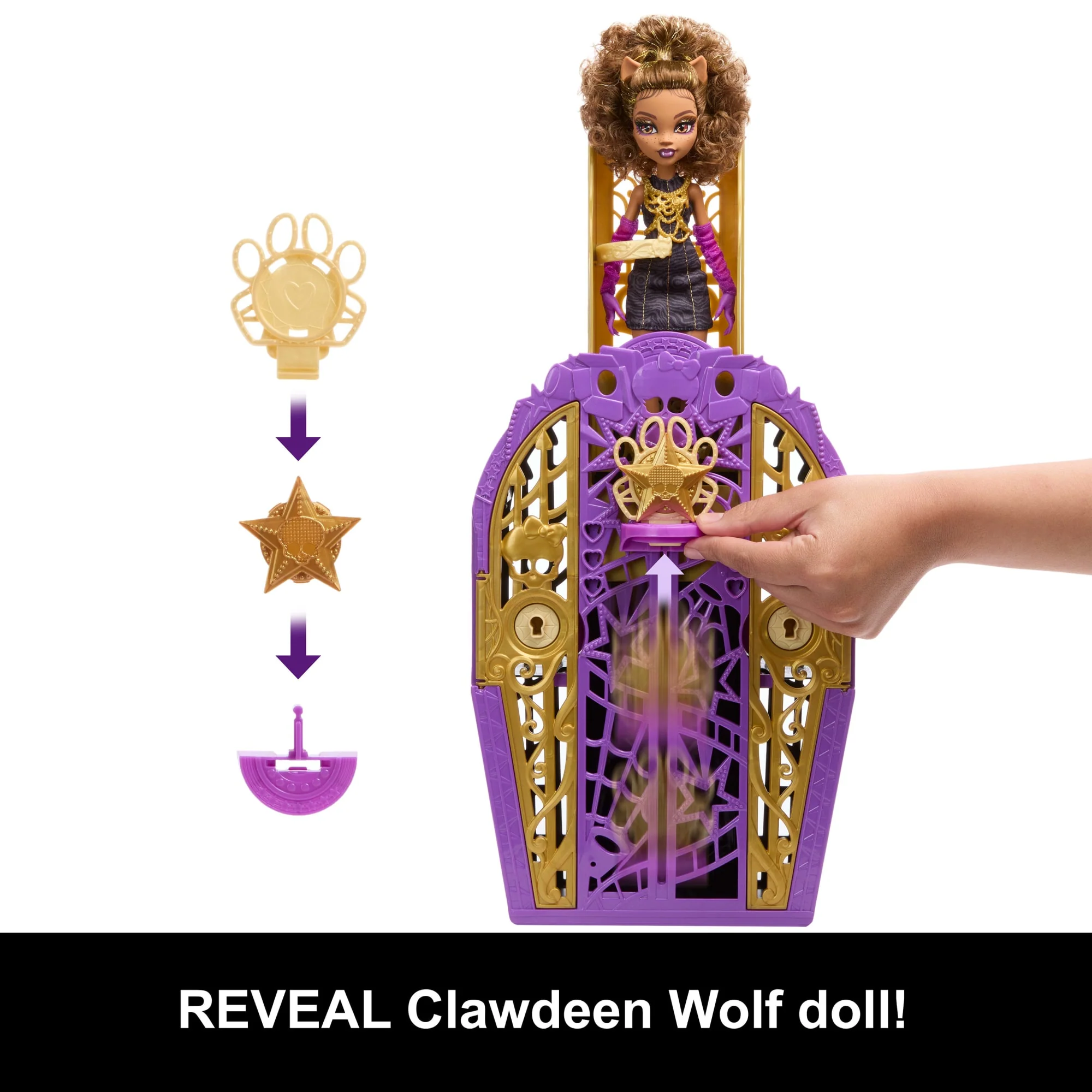 Monster High Skulltimate Secrets Hauntlywood Mysteries Doll, Clawdeen Wolf With 19+ Surprises - Image 5