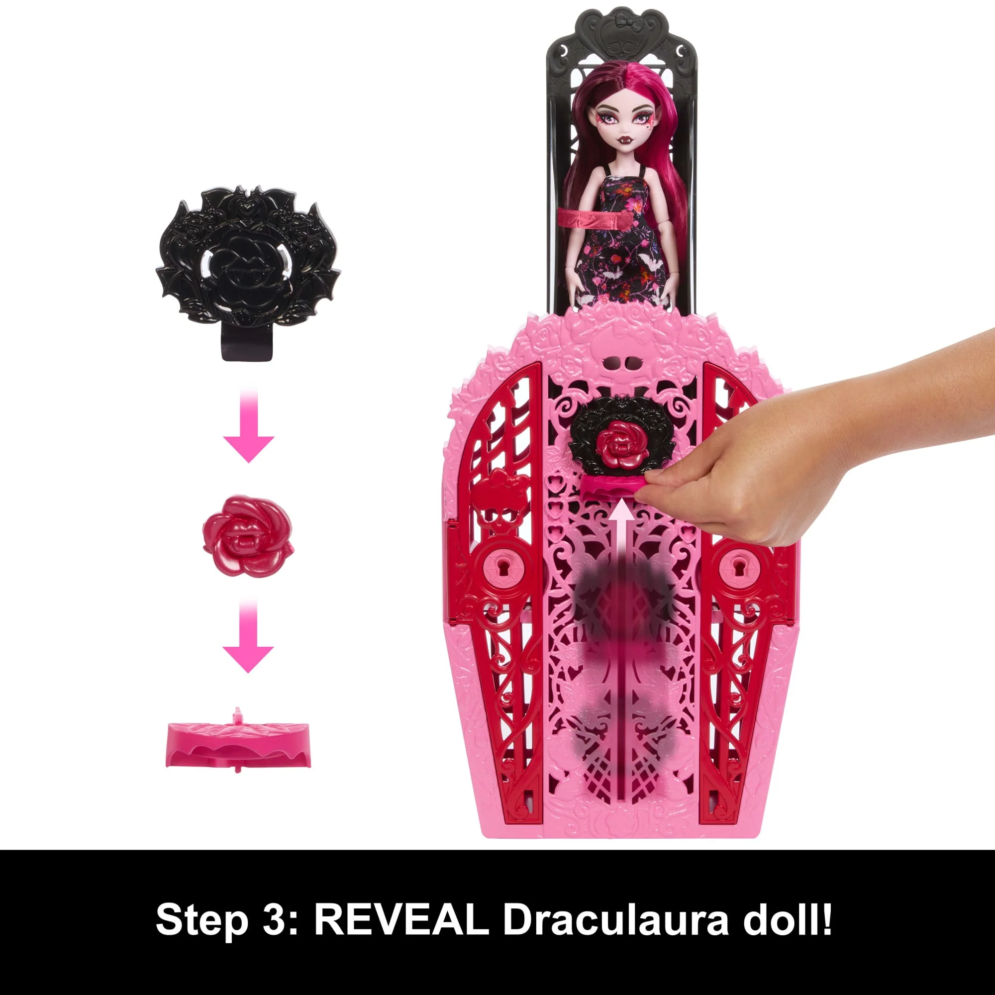 Monster High Skulltimate Secrets Garden Mysteries Playset, Draculaura Doll With 19+ Surprises - Image 5