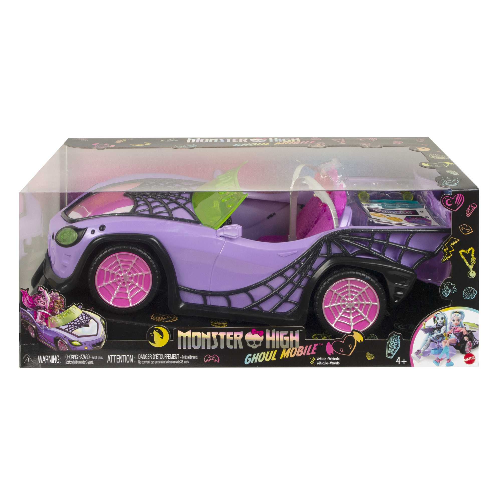 Monster High Toy Car, Ghoul Mobile With Pet And Cooler Accessories - Image 6