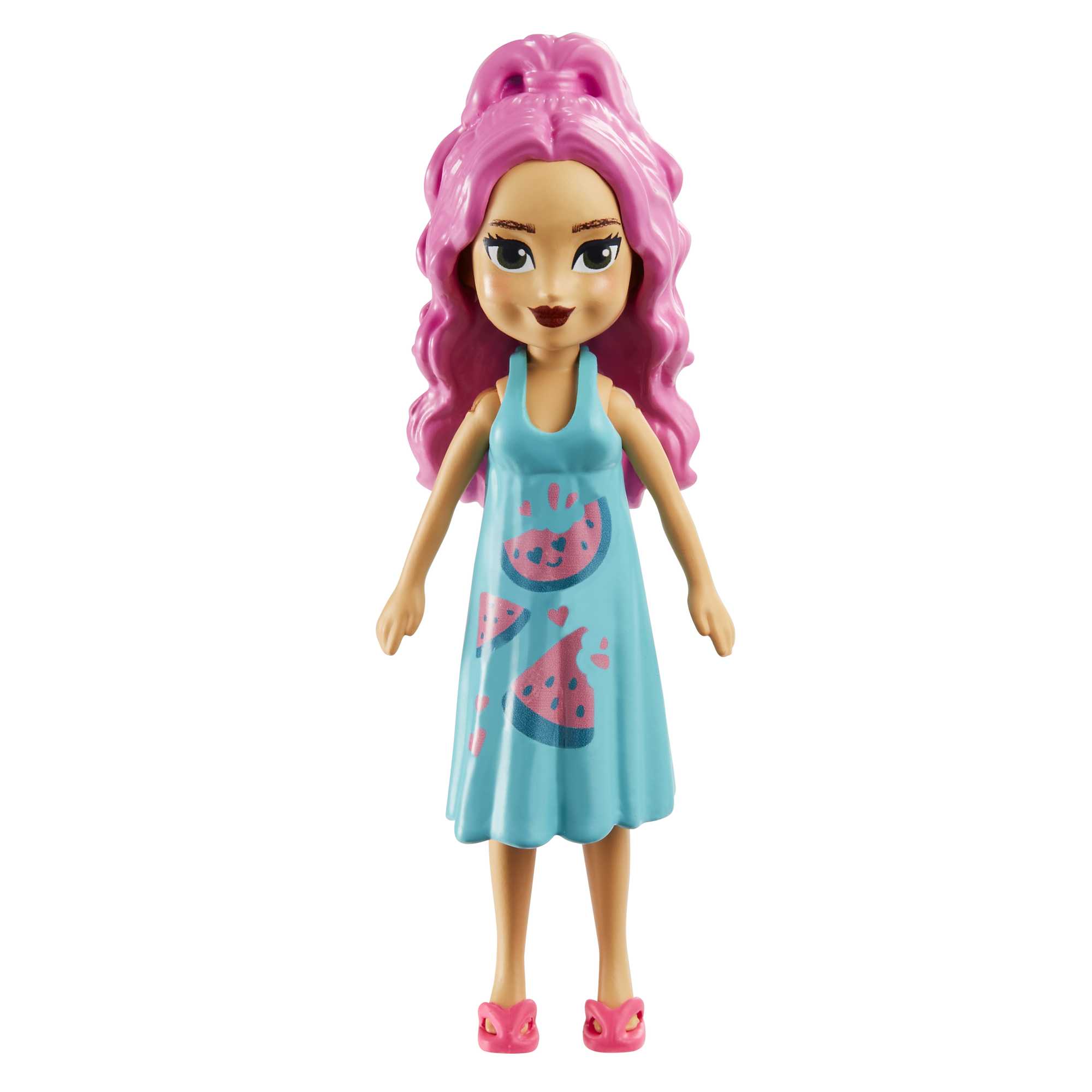 Polly Pocket 2 Dolls And 25 Accessories, Watermelon-Scented Fruity Pool Fun Fashion Pack - Image 4
