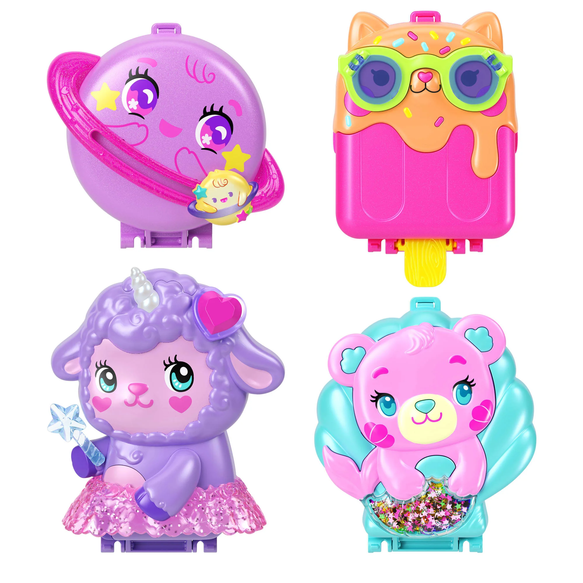 Polly Pocket-Coffrets Univers-Animal, Figurine et Accessoires