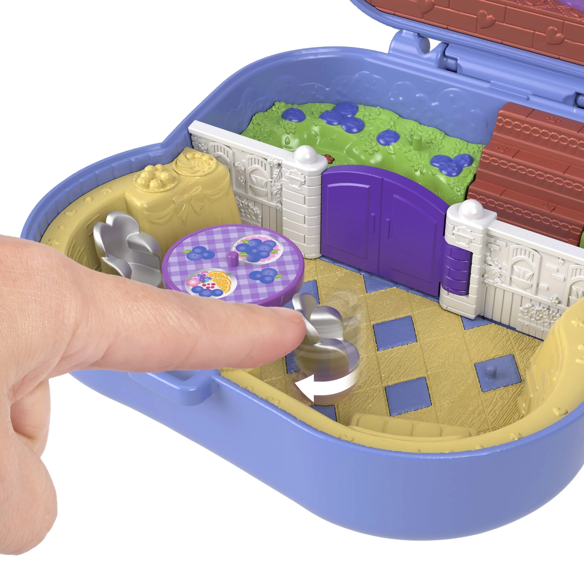 Polly Pocket Blueberry Besties Compact Playset With 1 Micro Doll And Pet, Travel Toy With Fruit Accessories - Image 6