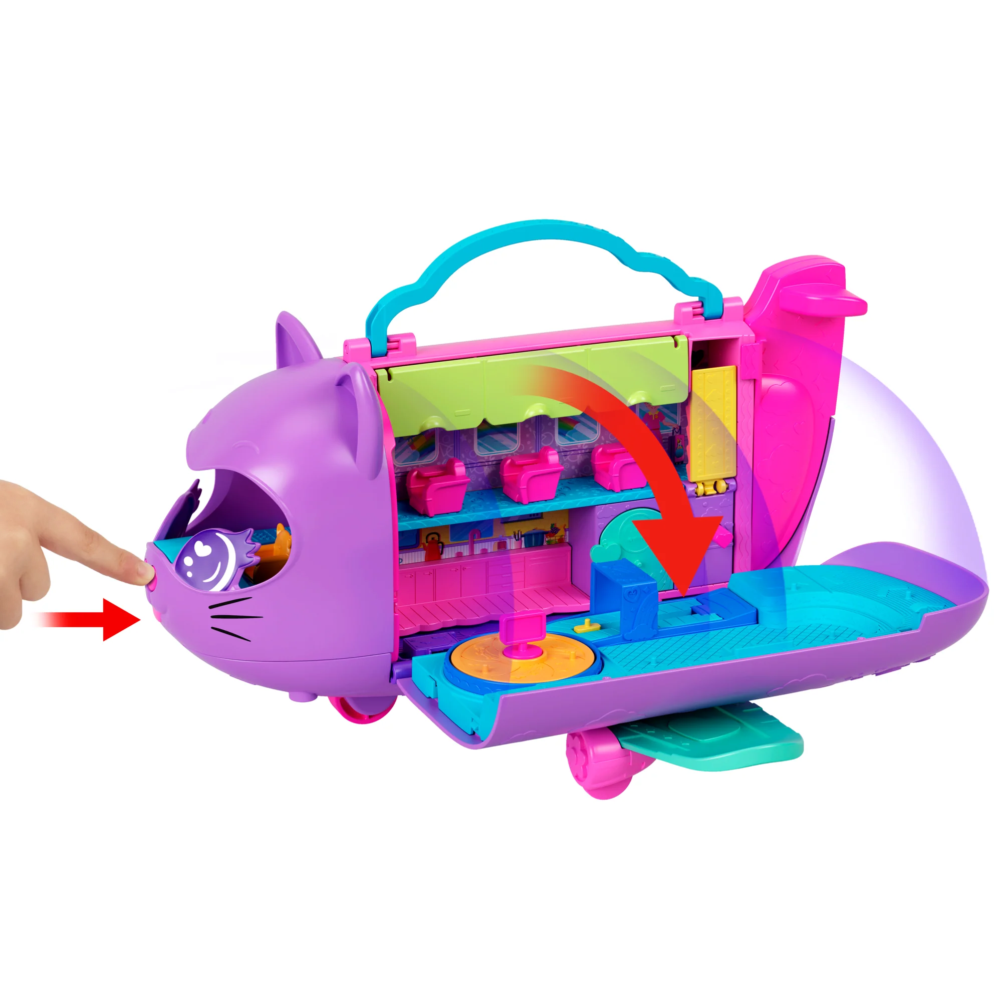 Polly Pocket-Avion Chaton Transformable-Coffret Avec 2Mini-Figurines - Image 2