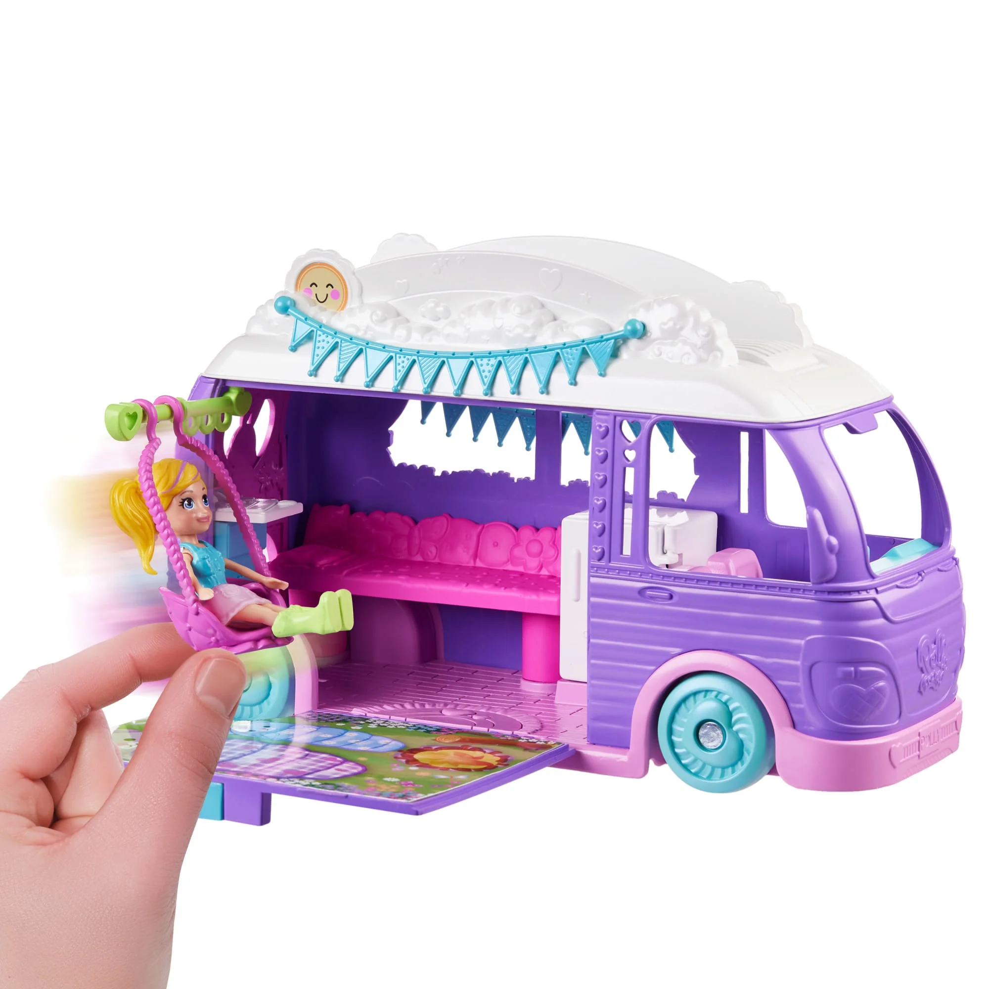 Polly Pocket  Coffret de Jeu  Autocaravane de Camping Glamour - Image 5
