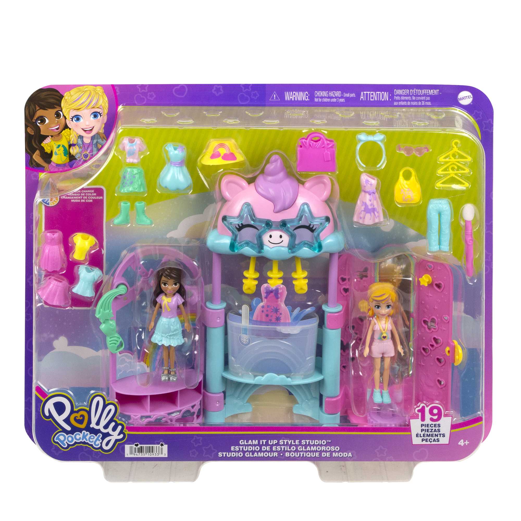Polly Pocket Coffret de Jeu Studio Glamour, 2 Poupées, 19 Access. - Image 6