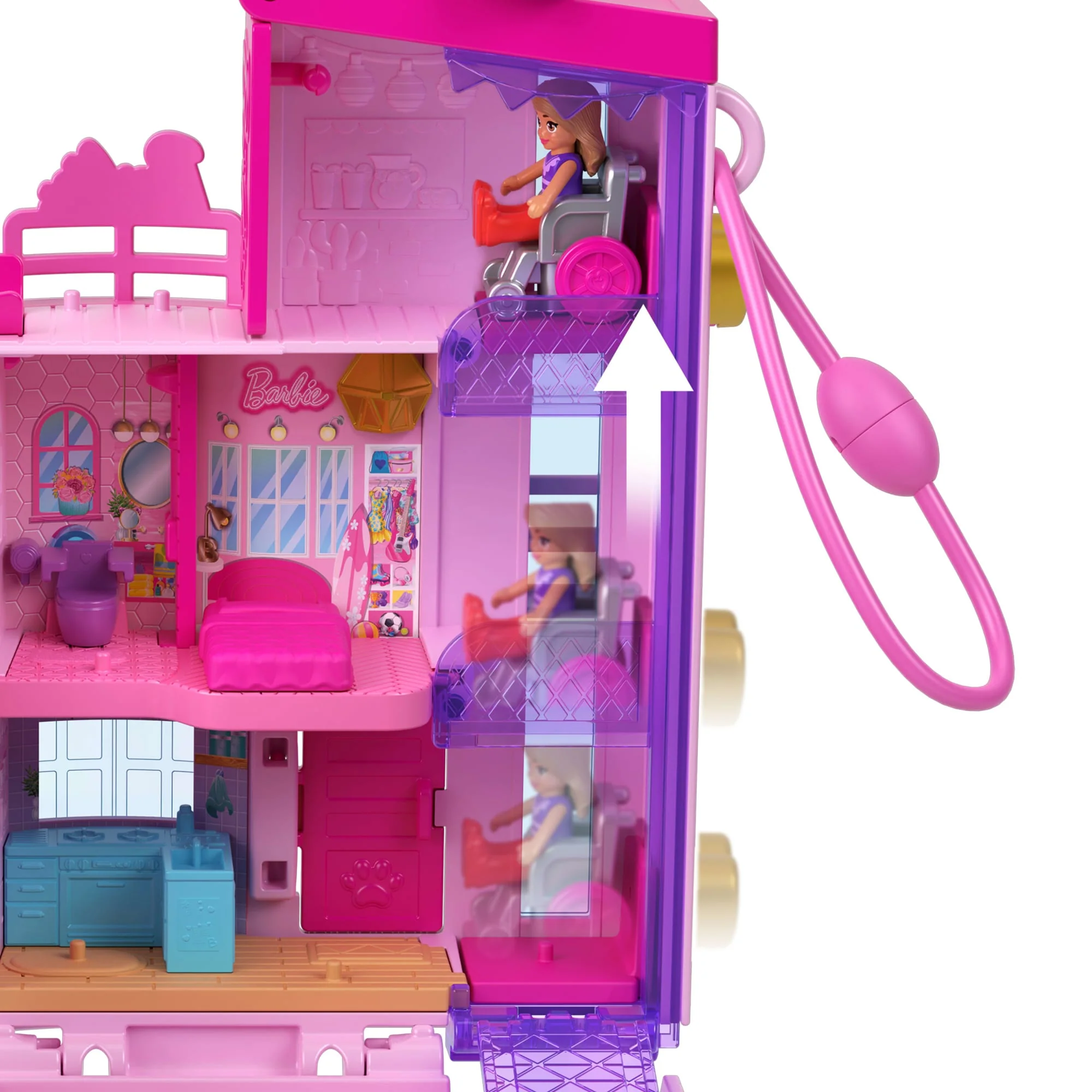 Polly Pocket-Maison de Rêve Barbie-Coffret Avec 3Mini-Figurines - Image 4