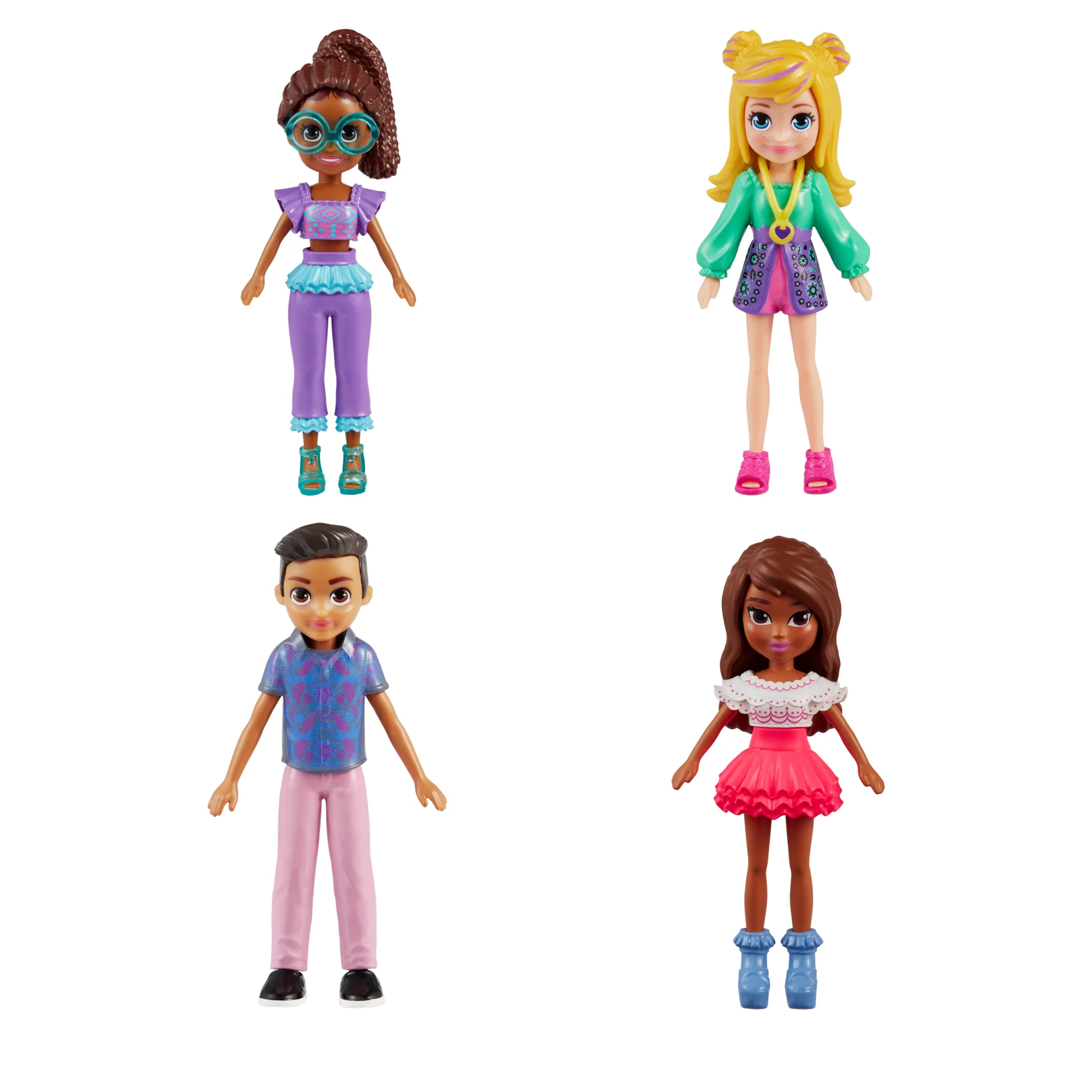 Polly Pocket Coffret Mode Aventures à Rio, 4Poupées, 49Éléments