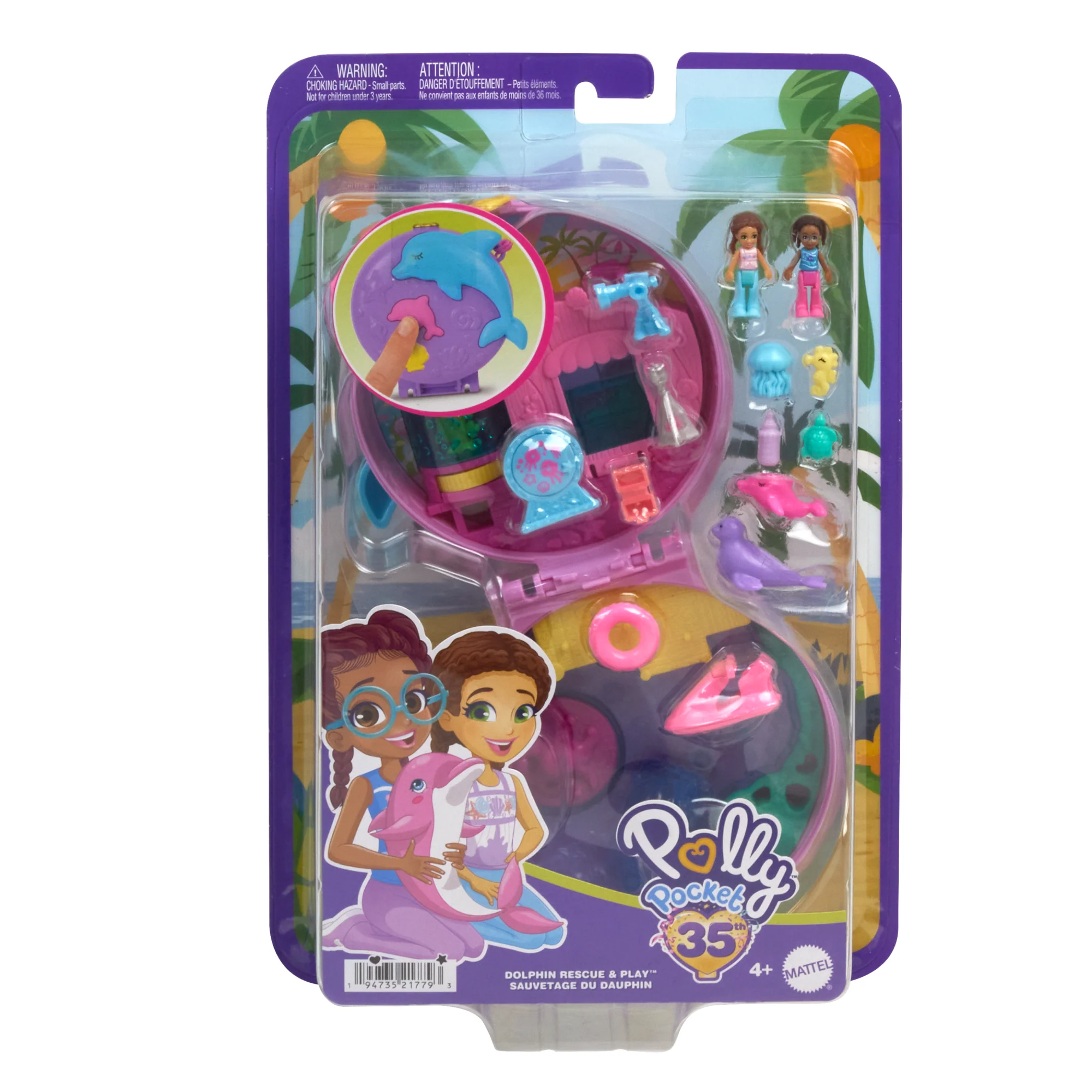 Polly Pocket Coffret Sauvetage du Dauphin, 2Micro-Poupées, Anim. - Image 6